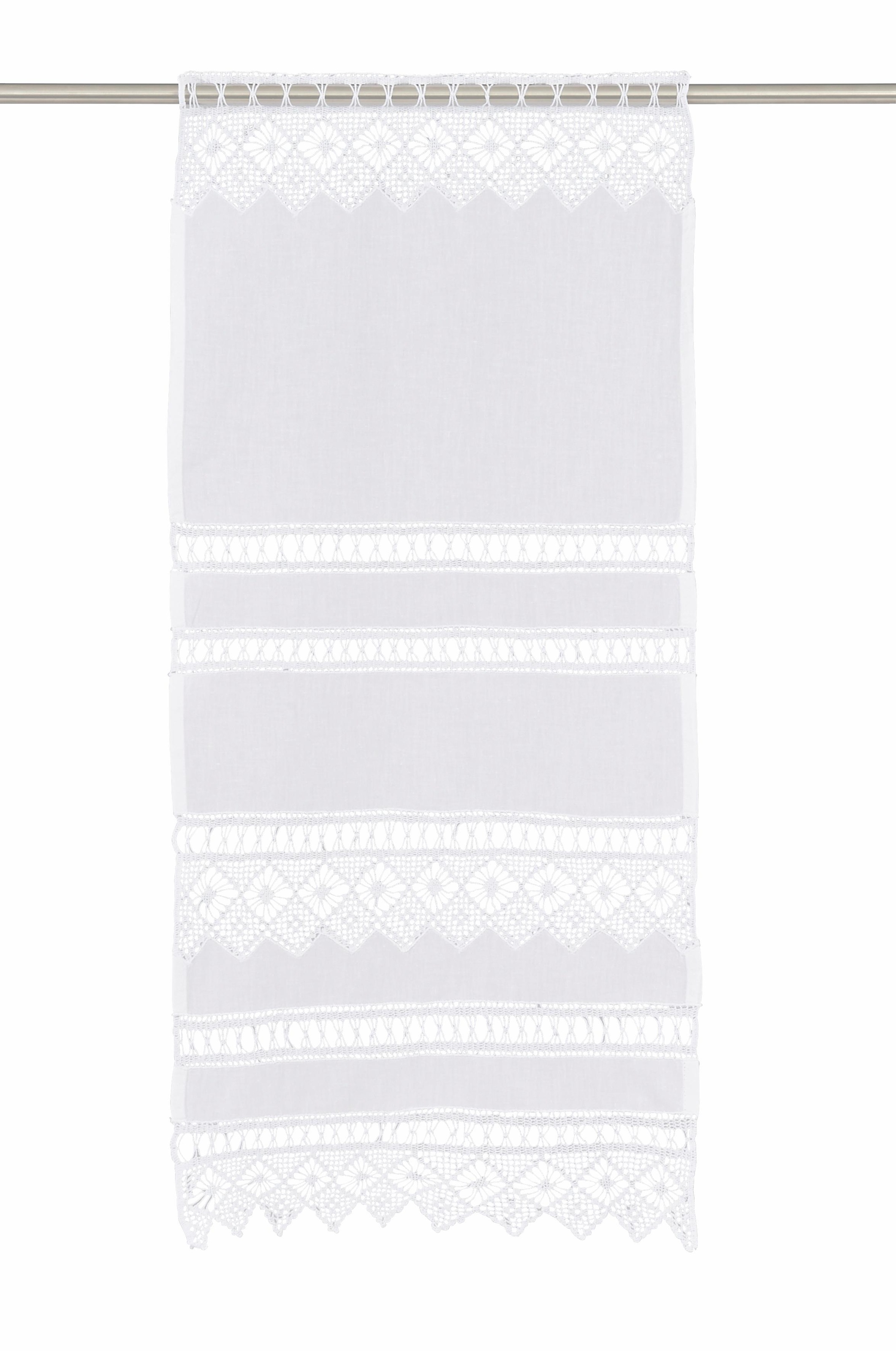 HOSSNER - ART OF HOME DECO Scheibengardine »Spitzingsee« Stangendurchzug 1 günstig online kaufen