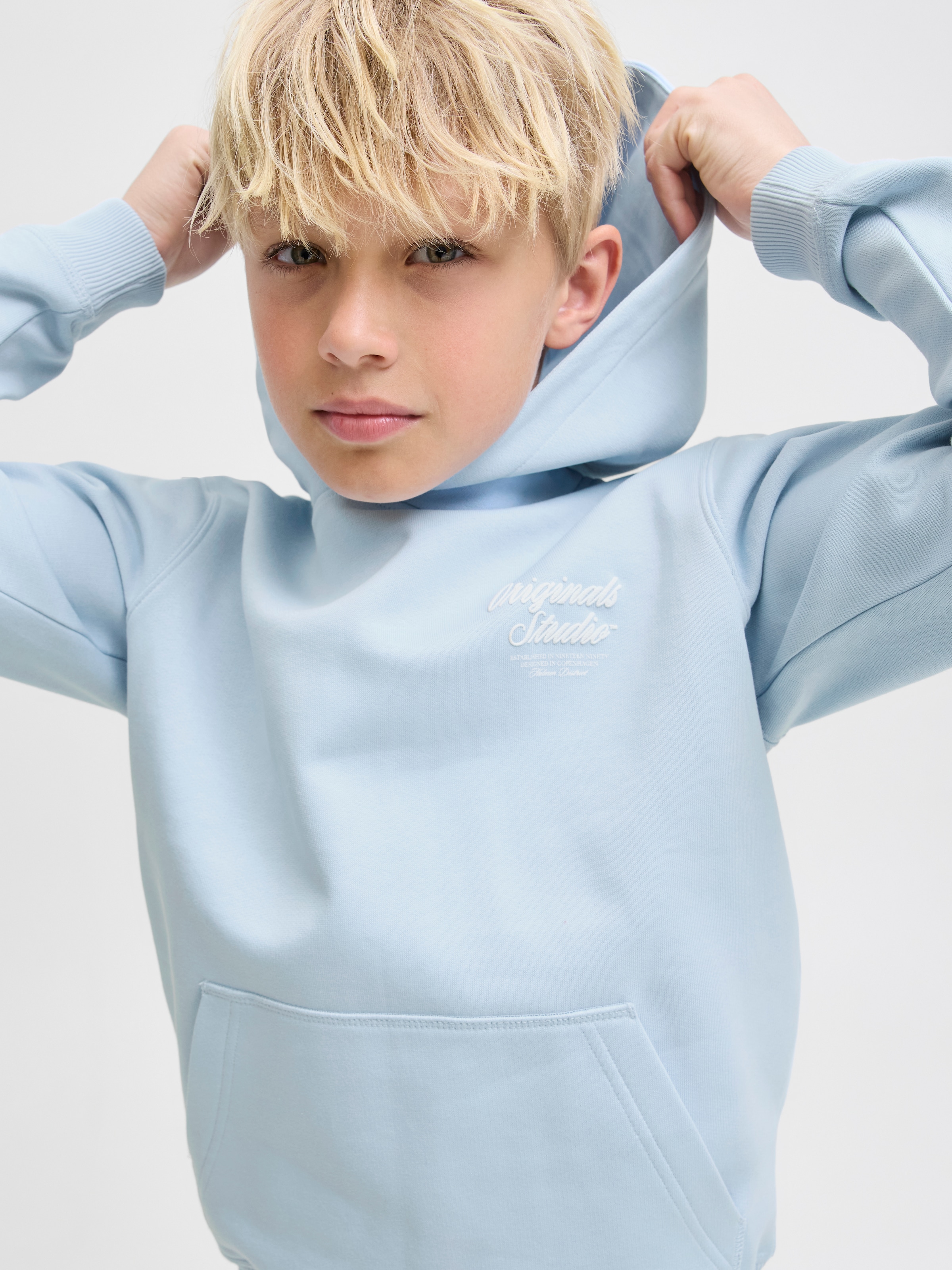 Jack & Jones Junior Kapuzensweatshirt »JORNORREBRO TYPO BACK SWEAT HOOD SN JNR«