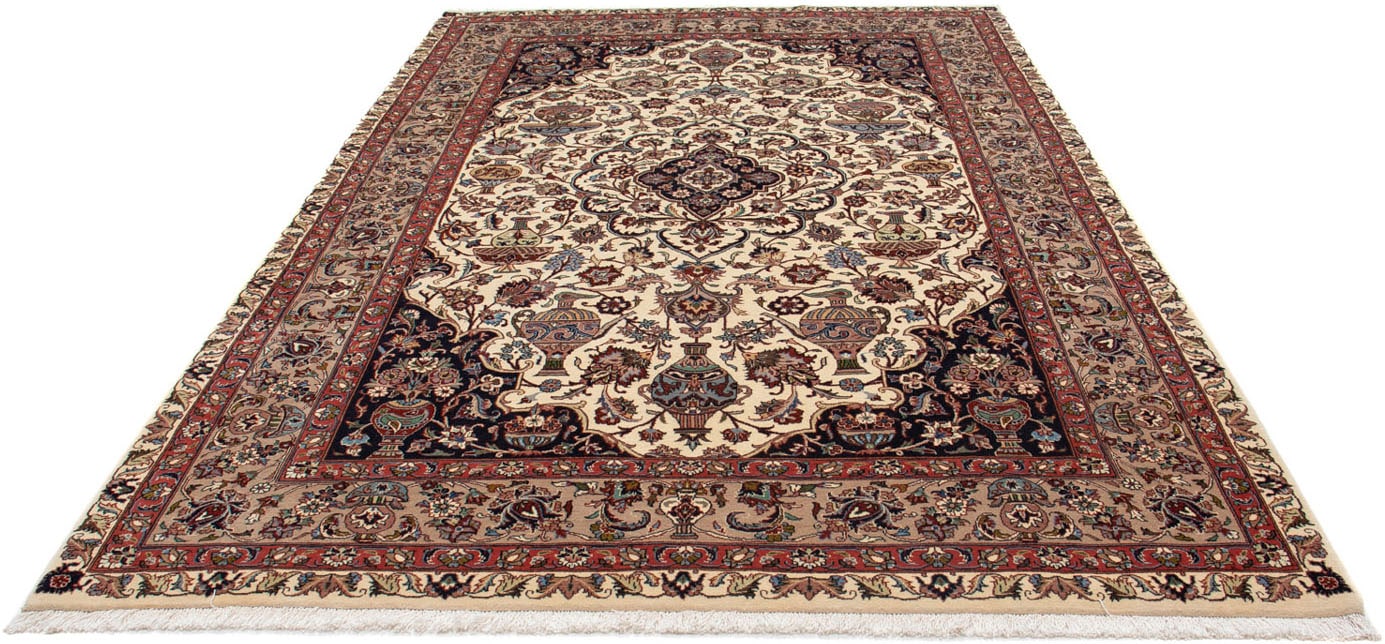 morgenland Wollteppich »Kaschmar Medaillon Beige 300 x 198 cm«, rechteckig, günstig online kaufen