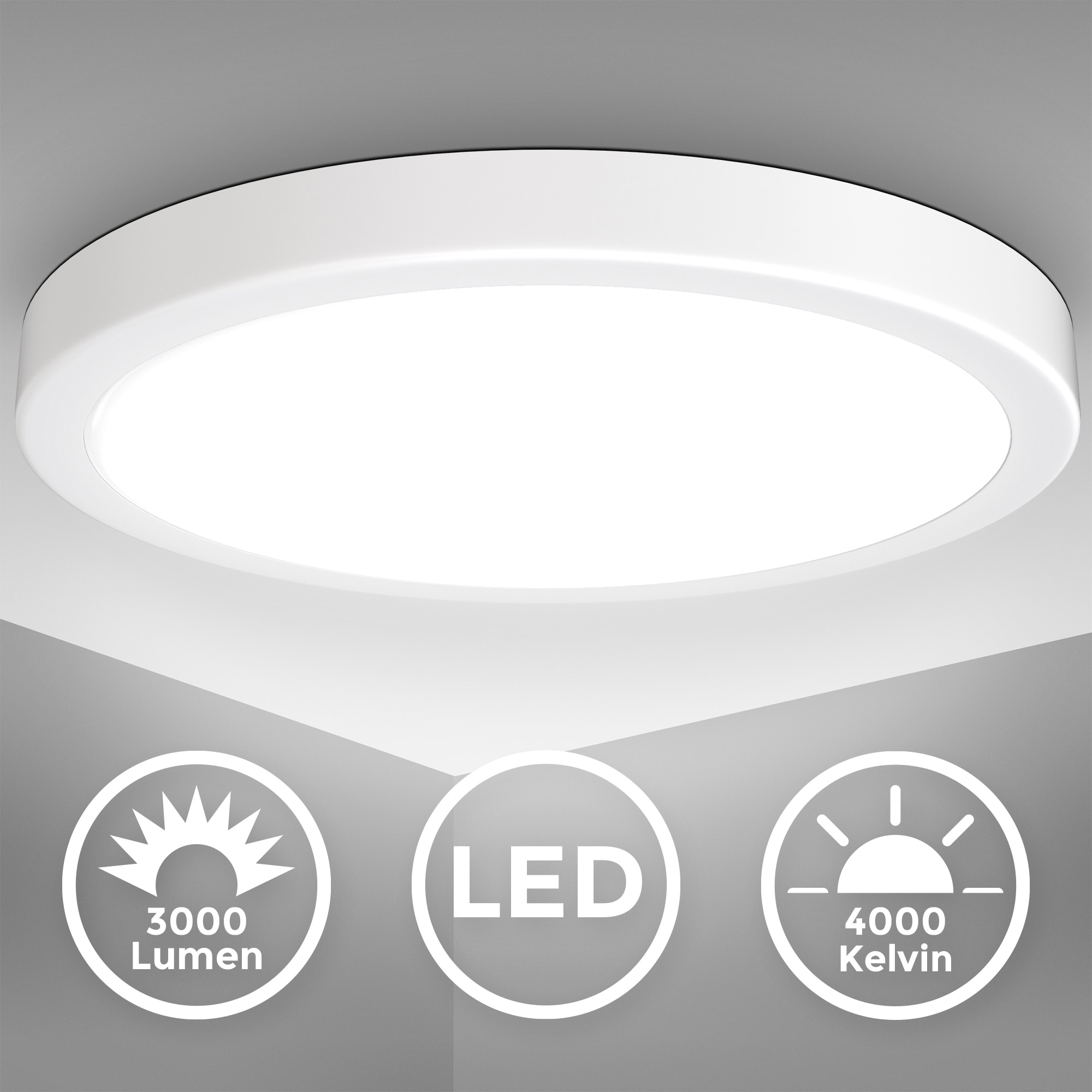 B.K.Licht LED Deckenleuchte, 1 x LED-Platine 24 Watt, 3.000lm,4.000K, nicht günstig online kaufen