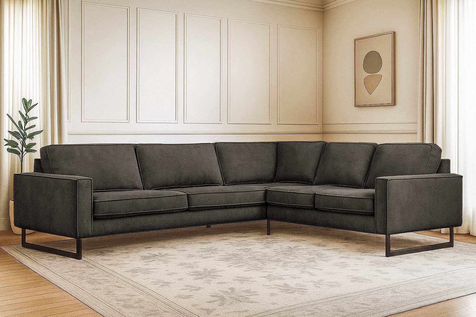 Places of Style Ecksofa »Pinto, XXL, 250/290 cm, langer Schenkel, Ottomane« günstig online kaufen