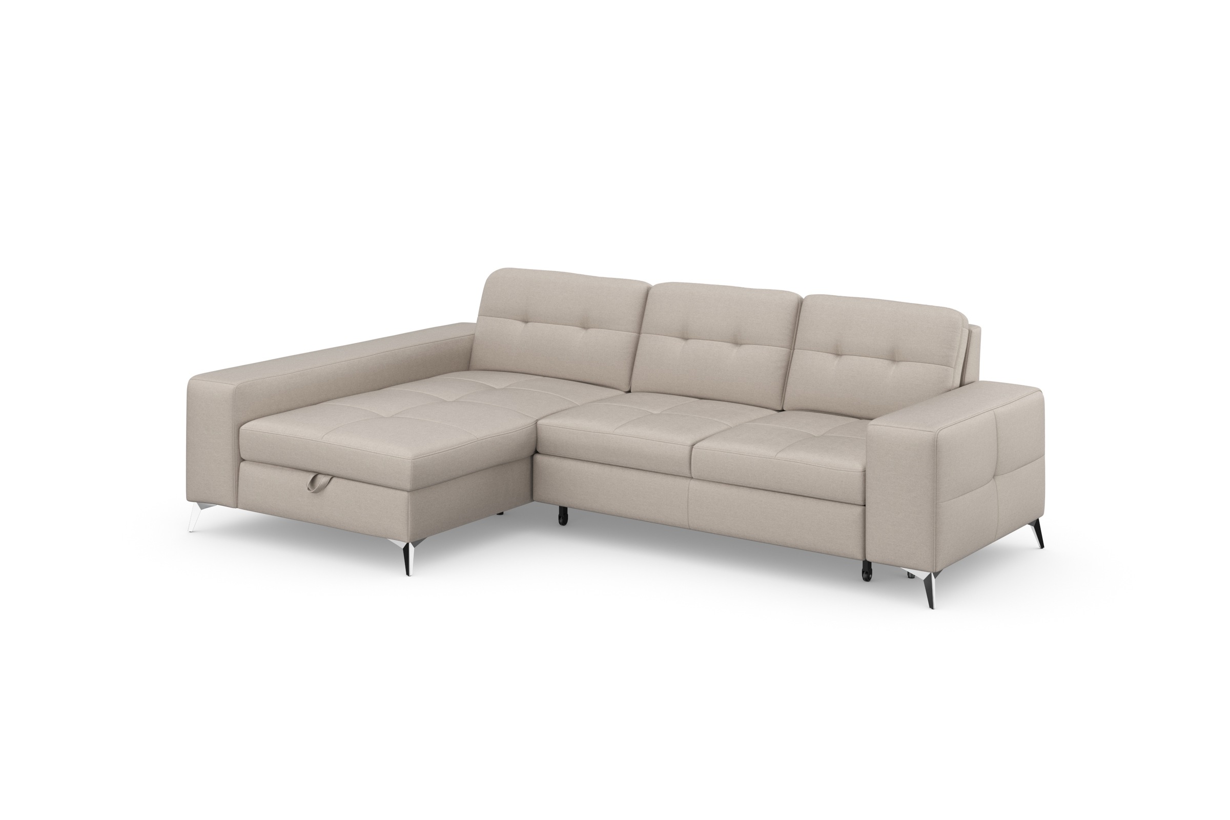 sit&more Ecksofa »Baviene L-Form«, inklusive Sitztiefenverstellung und Federkern, wahlweise Bettfunktion