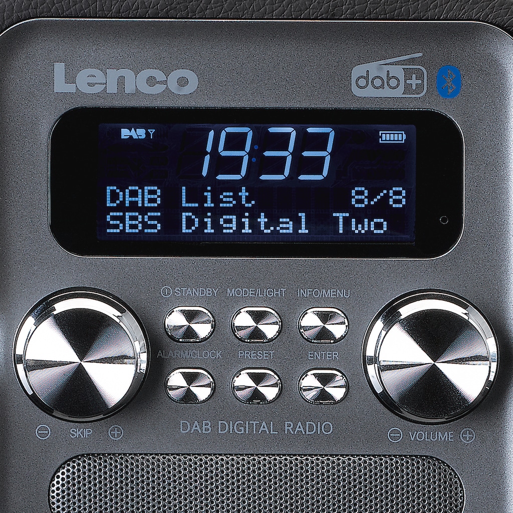 Lenco Digitalradio (DAB+) »PDR-051«, (Bluetooth FM-Tuner mit RDS-Digitalradio (DAB+) 4 W)