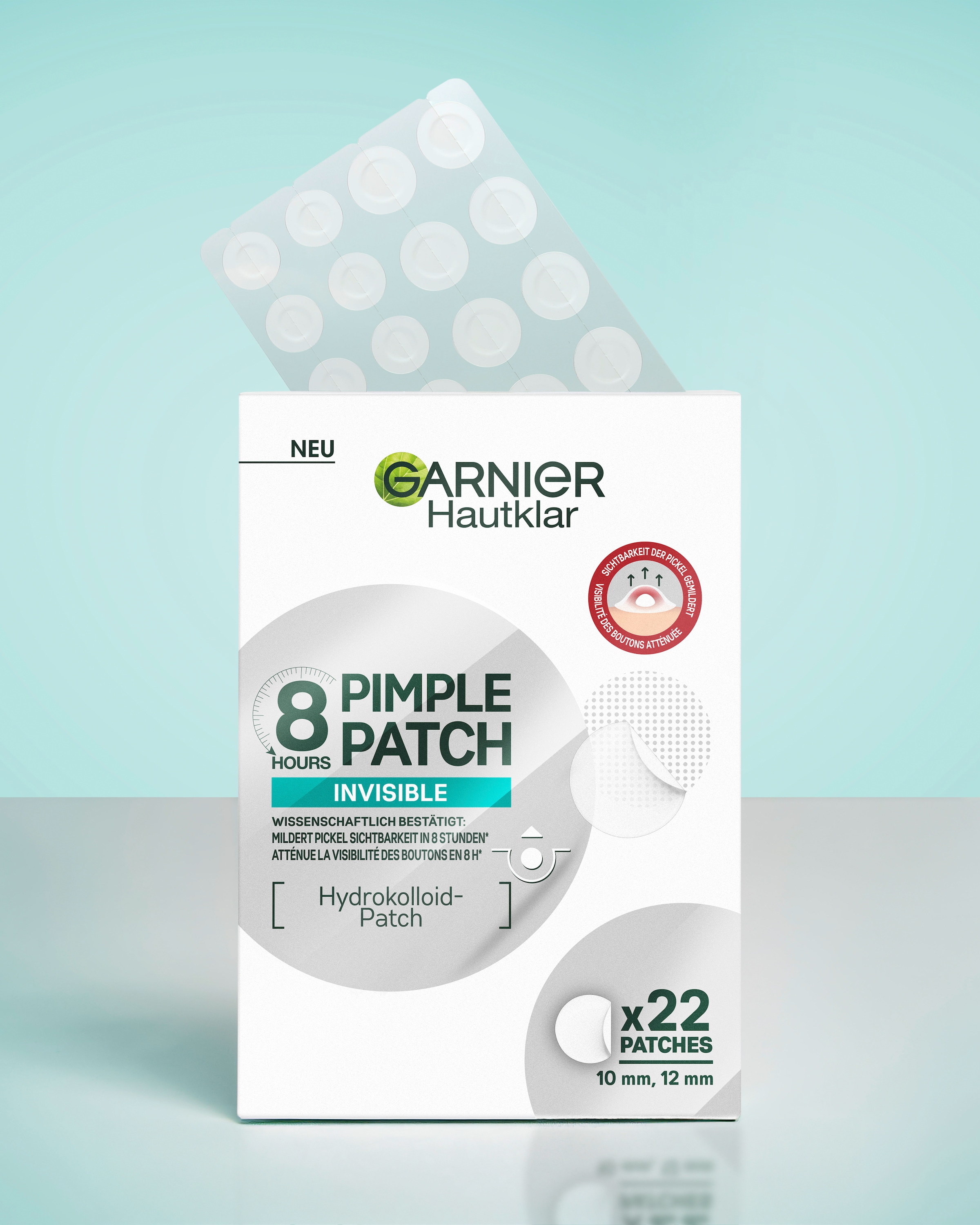 GARNIER Pickel-Tupfer »GARNIER 8H INVISIBLE PIMPLE PATCH« Flacht Pickel ab mit Hydrokolloid, keine Pickelmale.