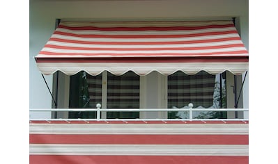 Angerer Freizeitmöbel Balkonsichtschutz »Nr. 9300«, Meterware, rot/beige, H: 75 cm kaufen