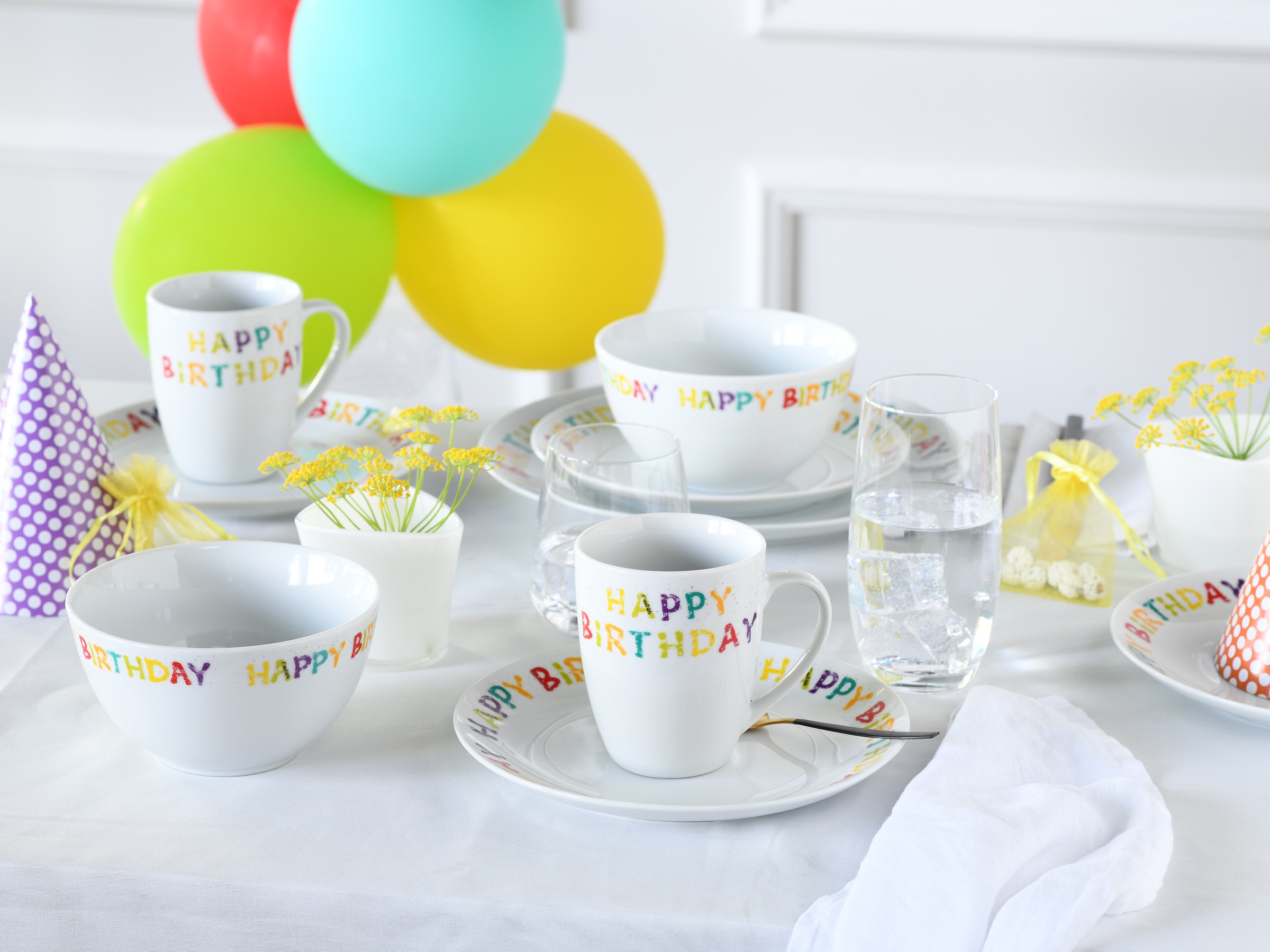 CreaTable Kombiservice »Happy Birthday, Kombi-Service 10-tlg.«, (Set, 10 tl günstig online kaufen