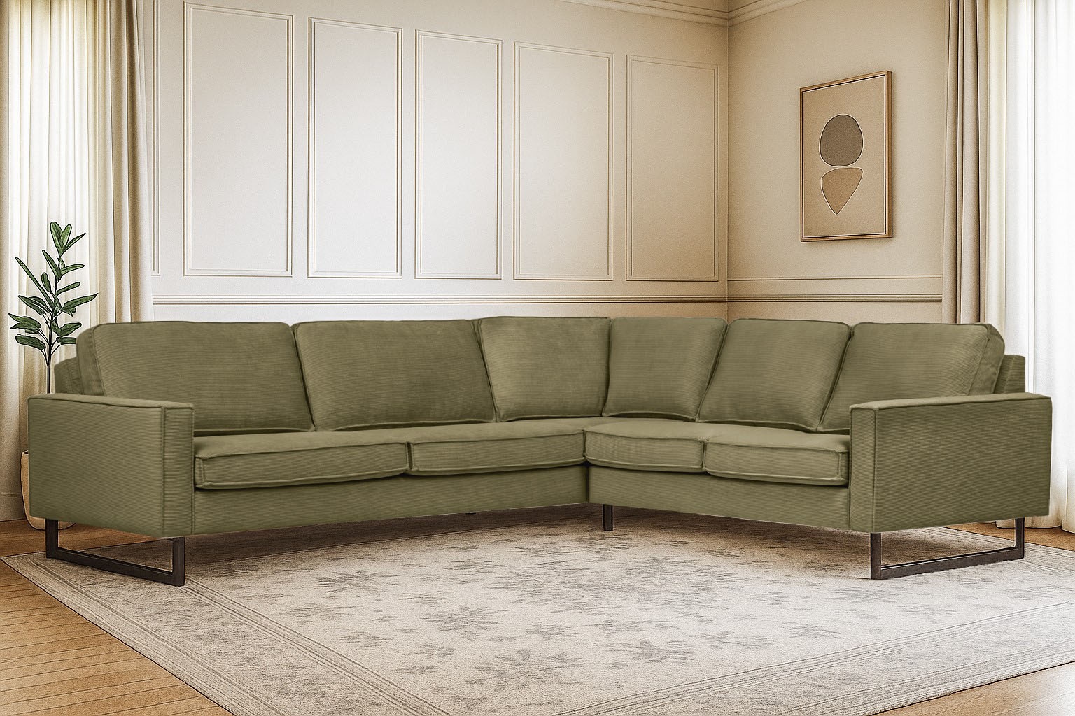 Places of Style Ecksofa »Pinto, XXL, 250/290 cm, langer Schenkel, Ottomane« günstig online kaufen