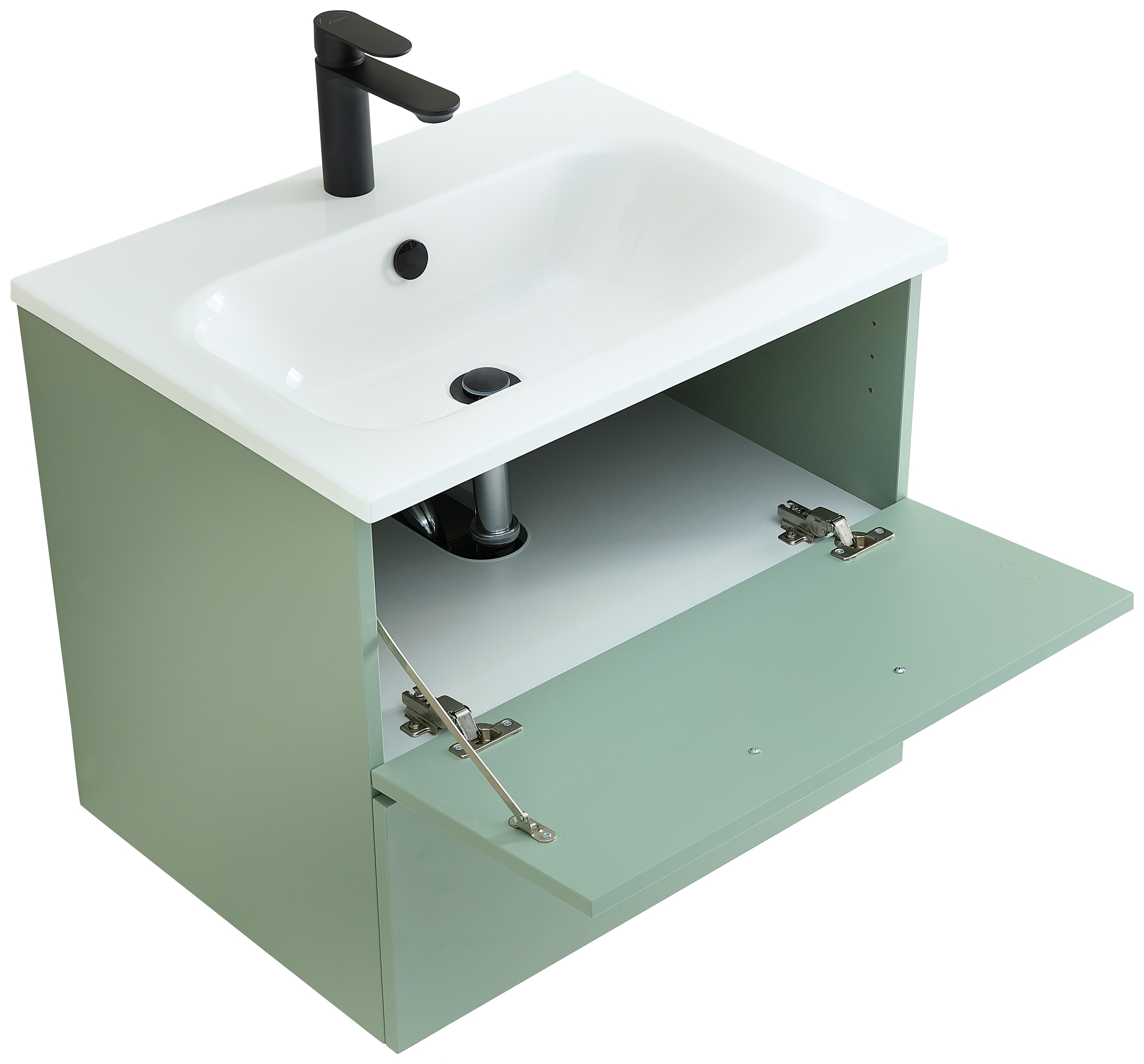 Saphir Badmöbel-Set »Quickset 500, Waschtischunterschrank mit Mineralmarmorwaschtisch« 2 Stk. tlg.