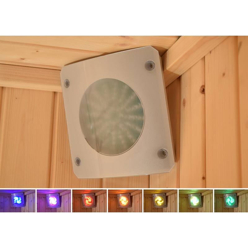 WEKA LED Deckenleuchte »"Farblichtanwendung Set A" für Saunen« LED-Modul blau grün rot Farblicht-Set mit LED-Technik, inkl. Steuerungsmodul grau