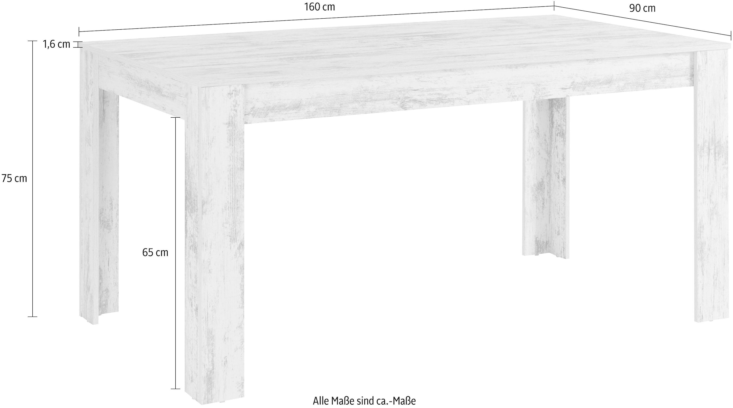 INOSIGN Esstisch »Meigh, TOPSELLER!«, aus Holzwerkstoff, Breite 160 cm