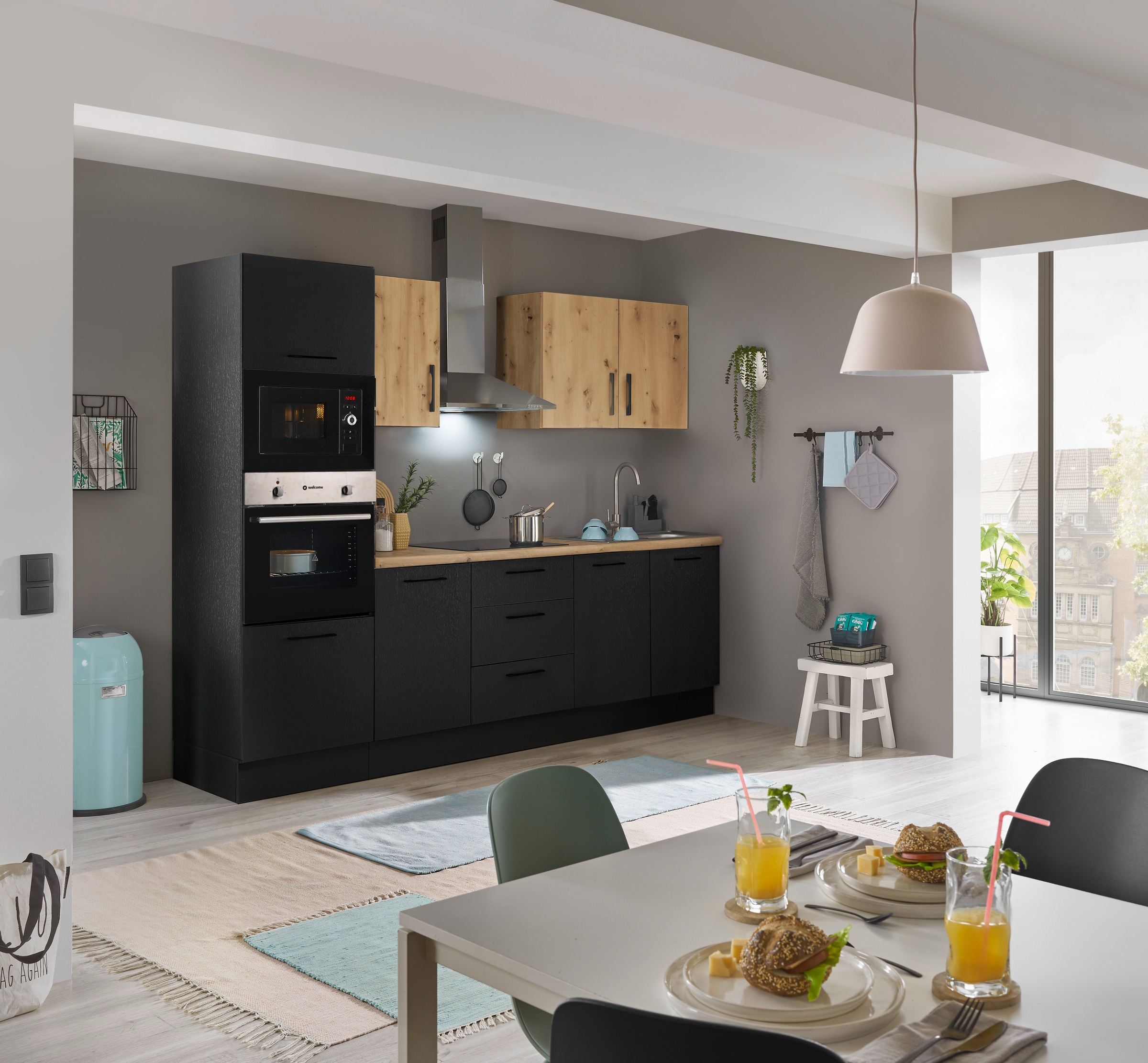 BASIC by Balculina Küchenzeile »Turin«, Breite 270 cm, wahlweise mit E-Geräten