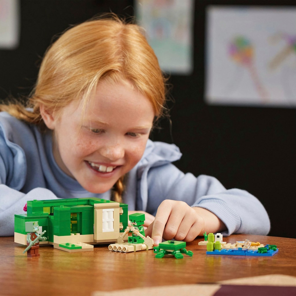 LEGO® Konstruktionsspielsteine »Das Schildkrötenstrandhaus (21254), LEGO Minecraft«, (234 St.), Made in Europe