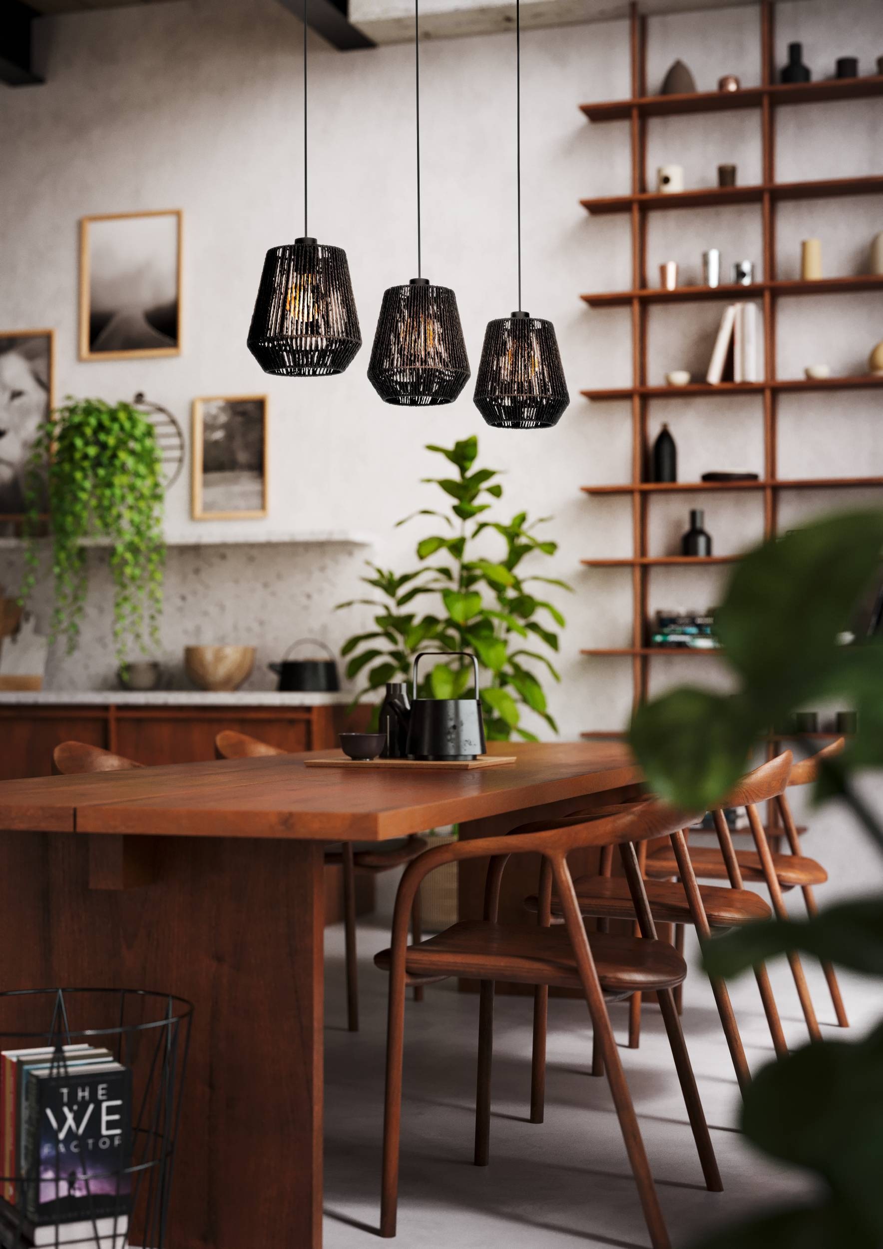 EGLO Hängeleuchte »Persley Pendelleuchte, Esszimmerlampe Japan-Stil, E27, H günstig online kaufen