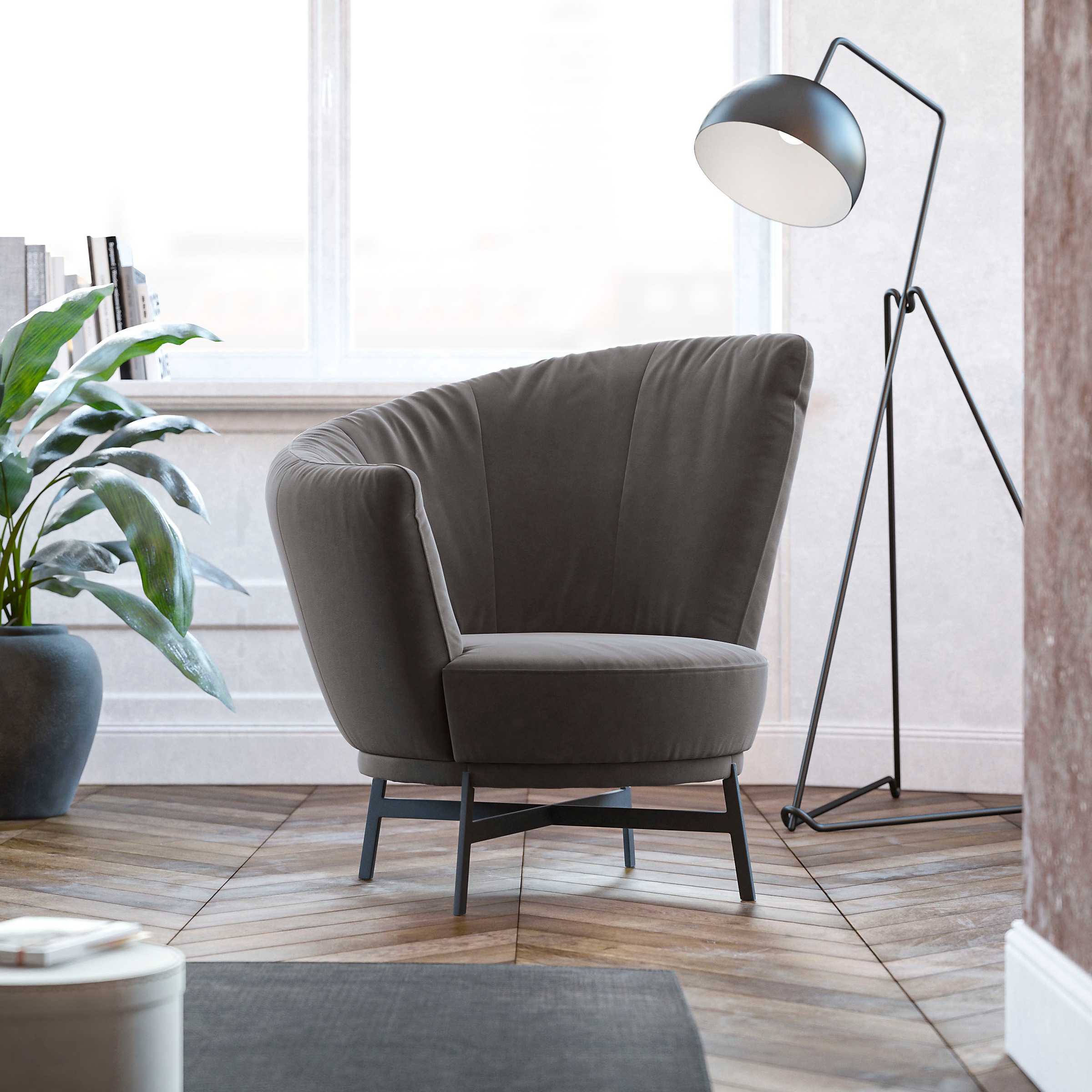 Musterring Drehsessel »Kleo«, mit Drehfunktion um 360°, inklusive Nierenkis günstig online kaufen