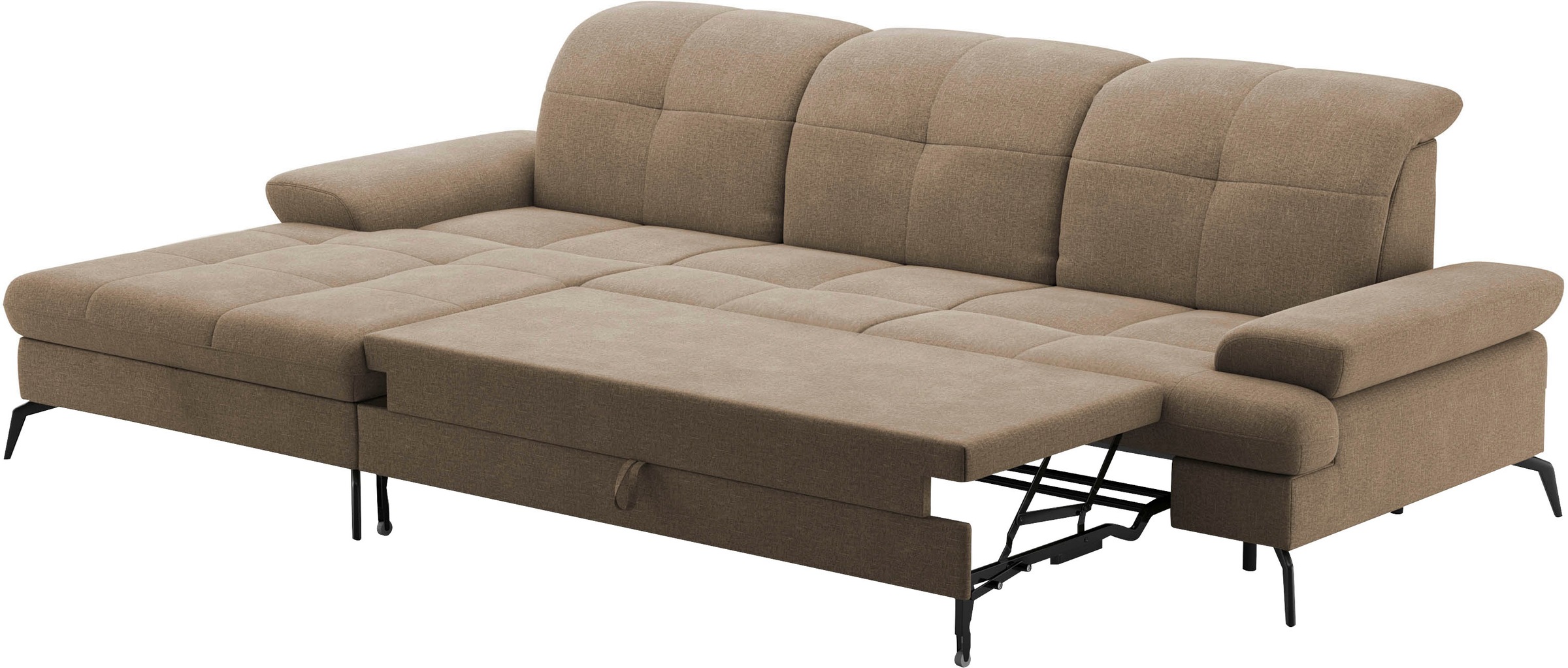sit&more Ecksofa »Amica, L-Form, inkl. Sitztiefenverstellung & Armteilverstellung«, wahlweise mit Bettfunktion, Bettkasten und Kopfteilverstellung