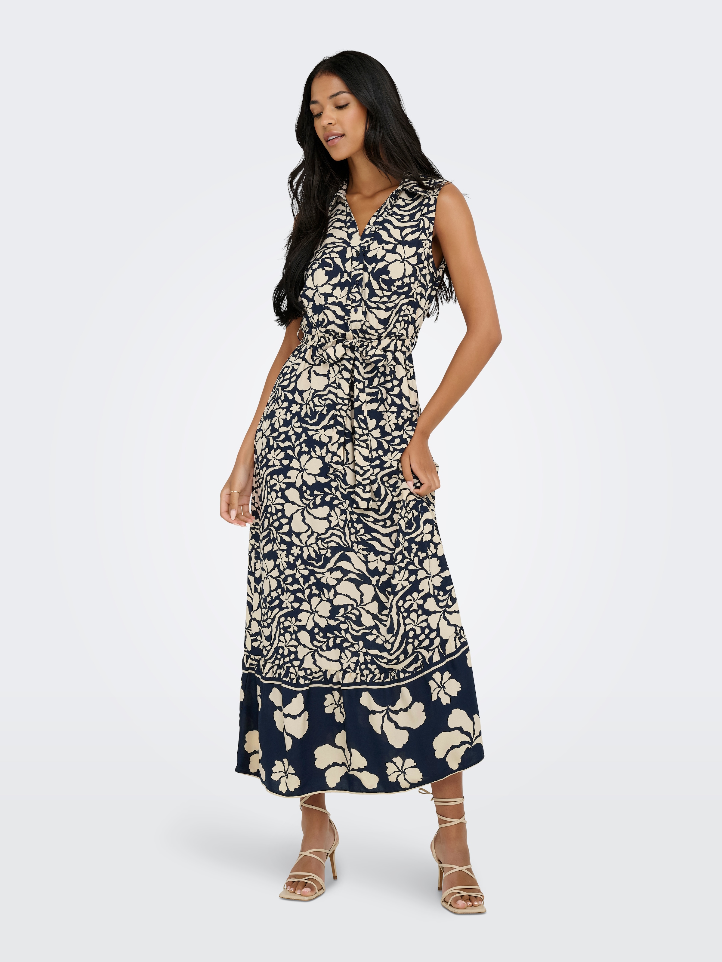 Only Maxikleid »Onlvibe Life S/L Shirt Long Dress Wvn« Sommerkleid