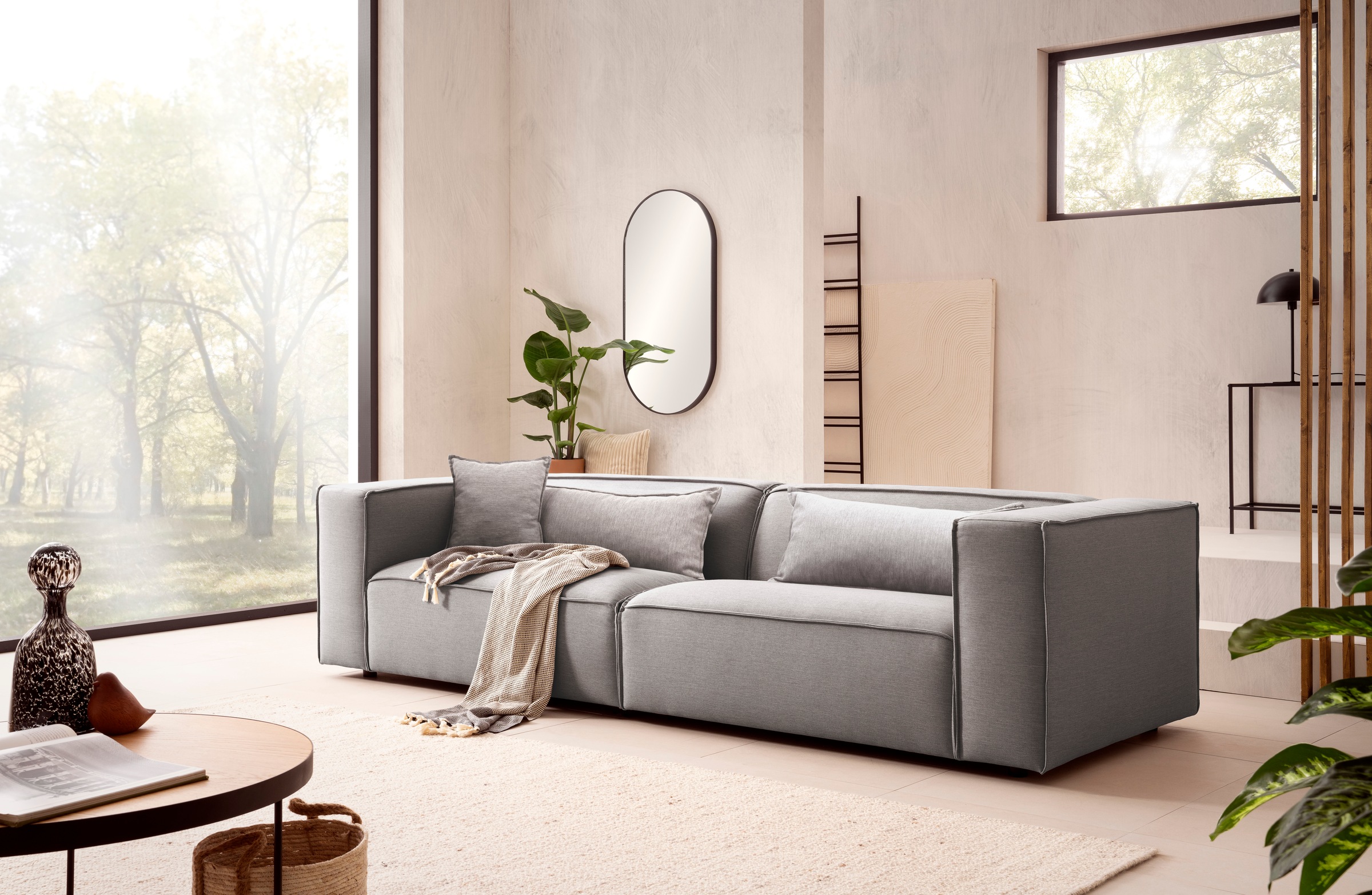 LeGer Home by Lena Gercke 3-Sitzer »PIARA, Couch mit Kedernaht, Sofa in Cor günstig online kaufen