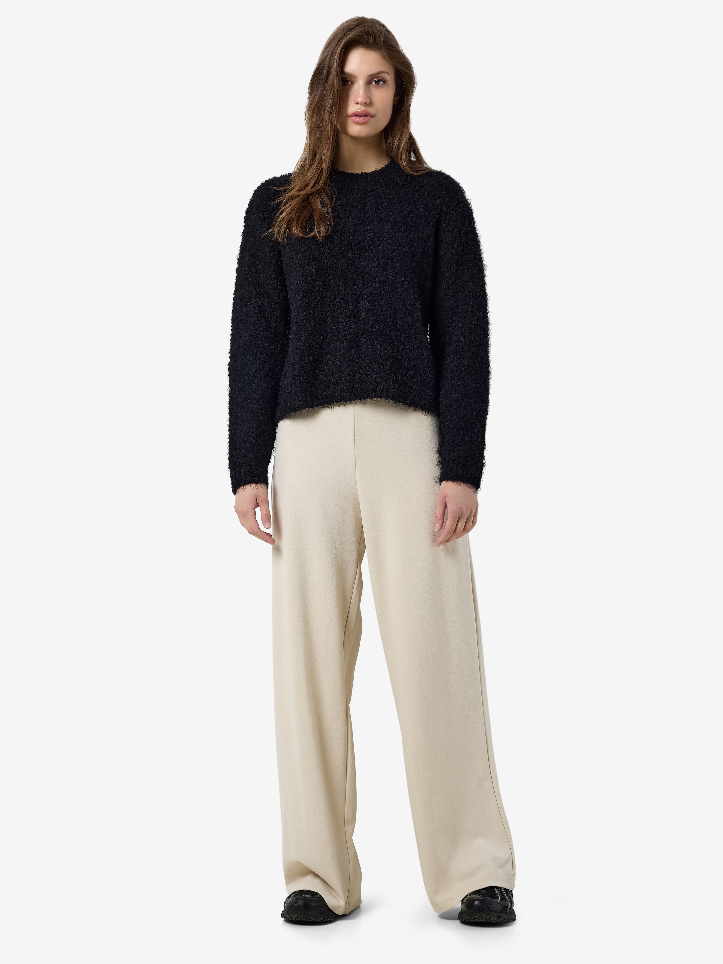 Noisy may Rundhalspullover »NMSASSY L/S O-NECK KNIT FWD NOOS«