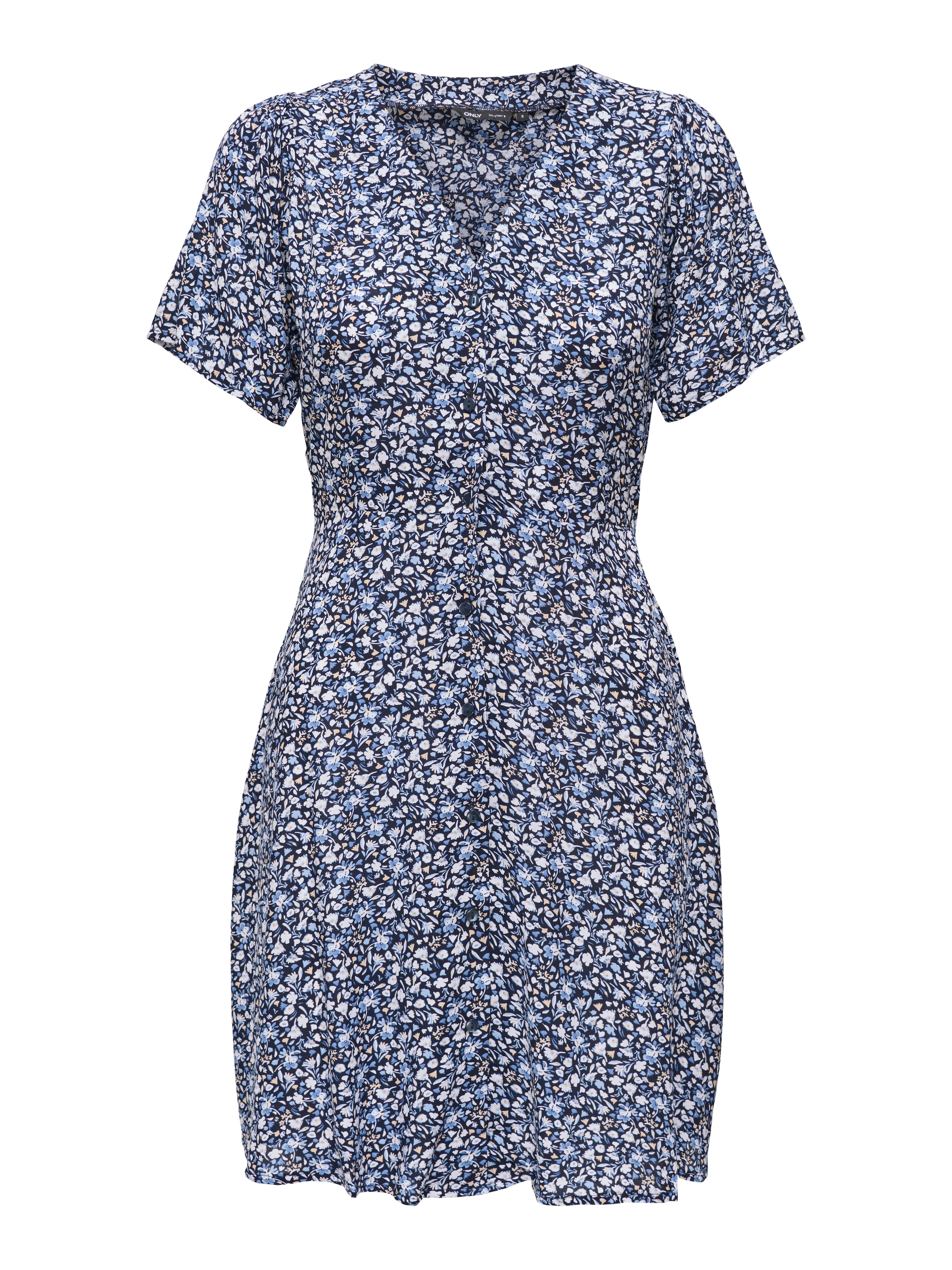 ONLY Minikleid »ONLEVIDA S/S SHORT DRESS WVN NOOS« Viskose, regular fit, V-Ausschnitt