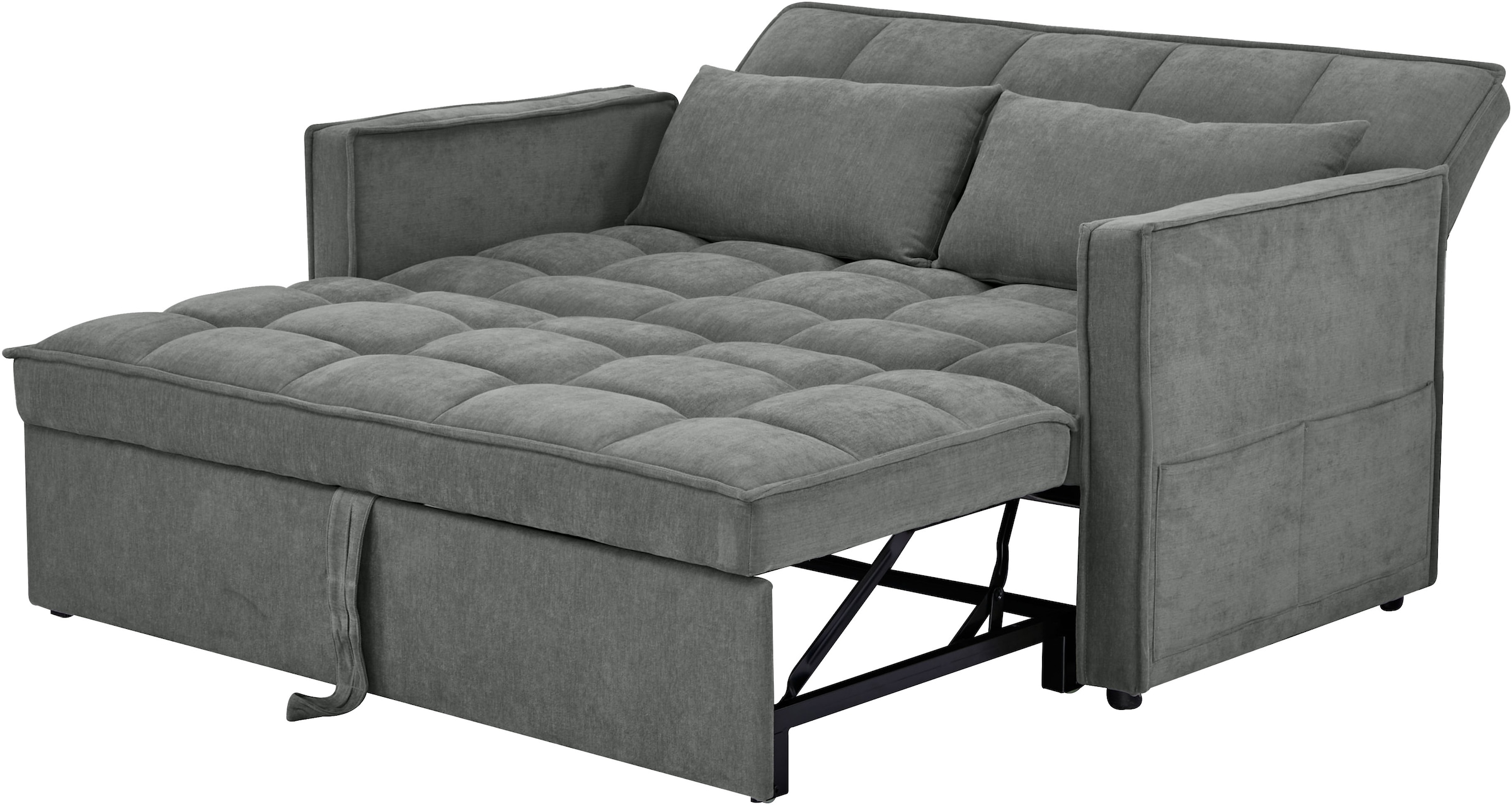 OTTO home Schlafsofa »STEFFO, 159 cm, 2-Sitzer, mit verstellbarer Rückenlehne« Klappmechanismus, Feinstruktur-Bezug, natürliche Farben