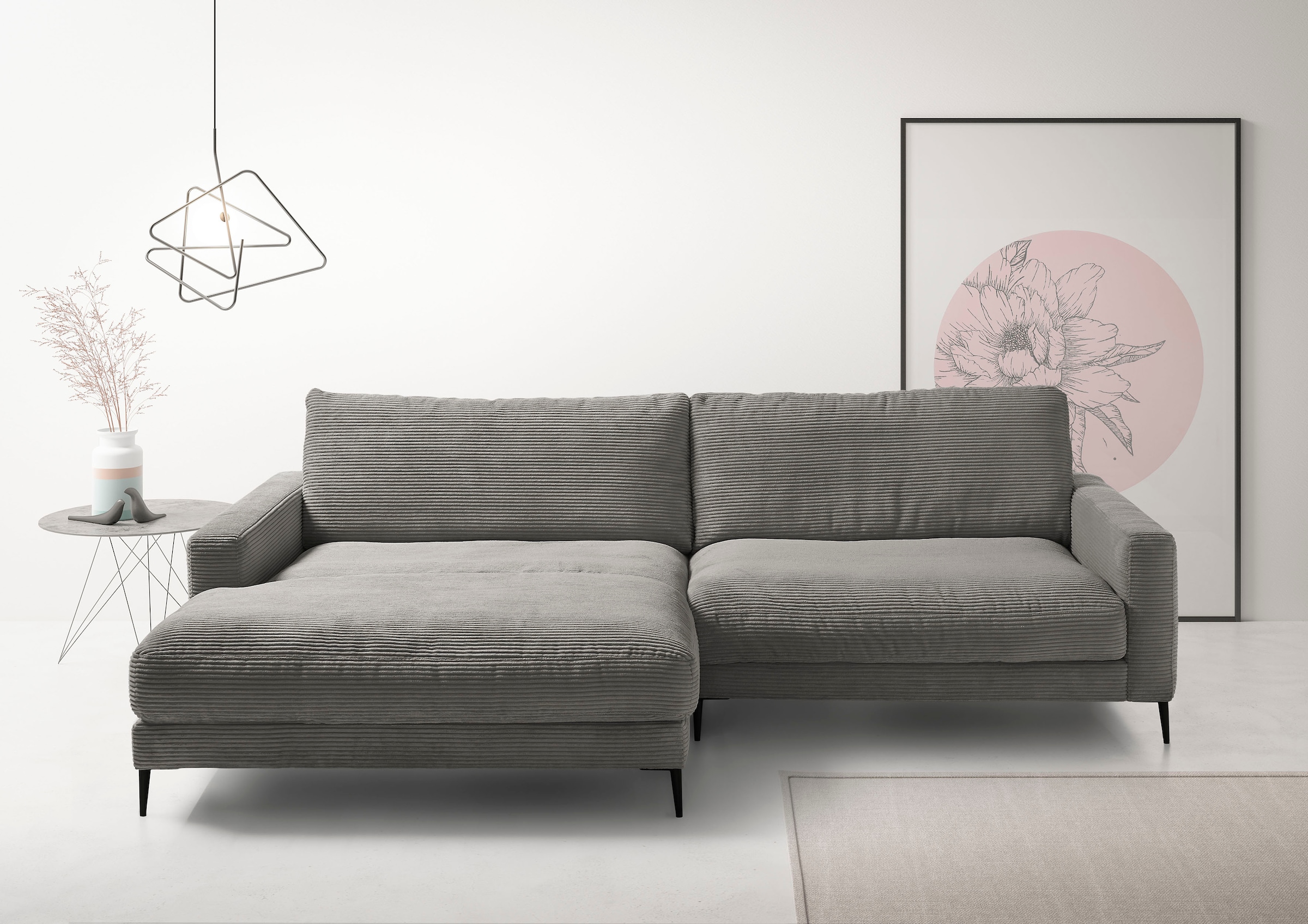 INOSIGN Ecksofa "Downtown, B/T/H: 272/190/84 cm L-Form", weicher Sitzkomfor günstig online kaufen