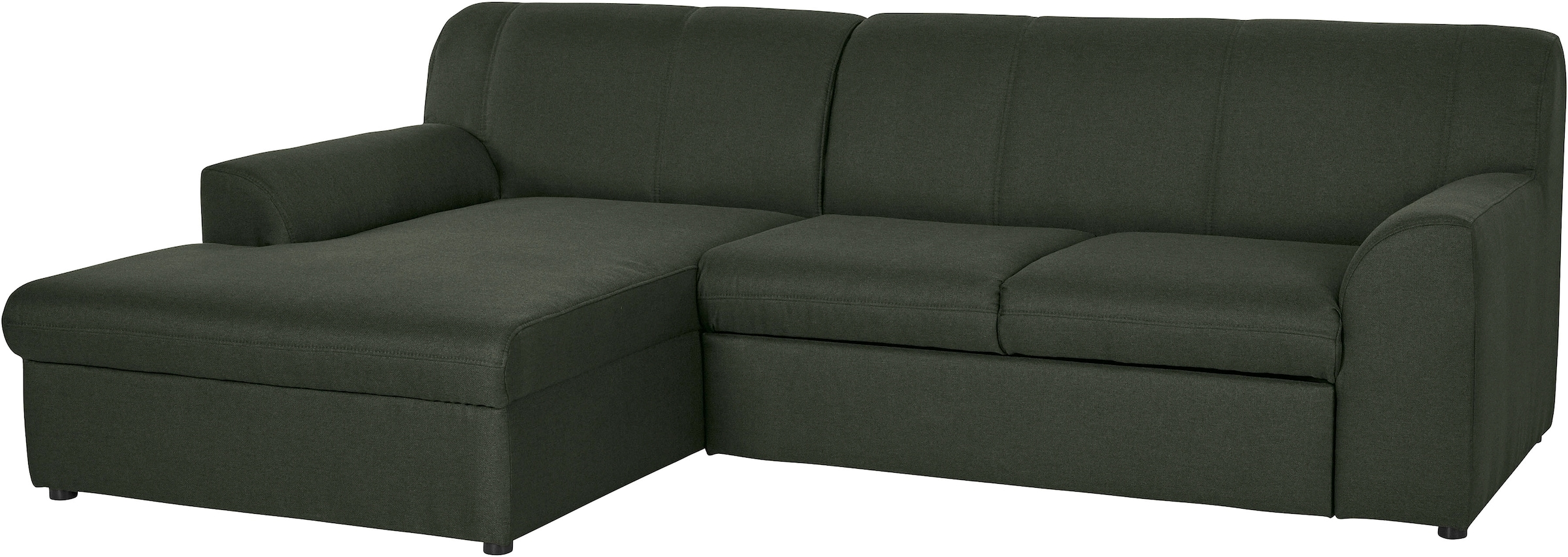 DOMO collection Ecksofa »Topper, elegant und zeitlos, kompaktes Stellmaß 245/155cm, L-Form«, mit Recamiere, wahlweise mit Schlaffunktion