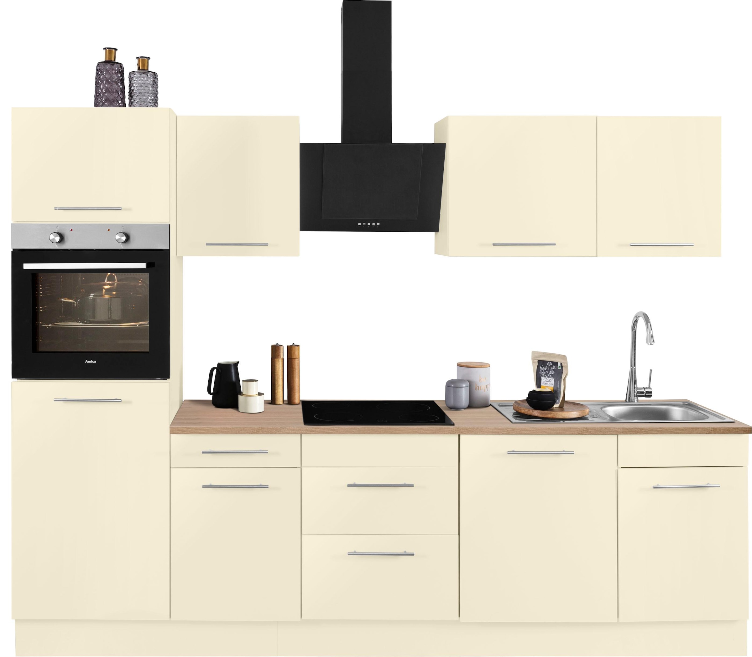 wiho Küchen Küchenzeile »Ela«, Breite 280 cm, Soft-Close-Funktion, höhenver günstig online kaufen
