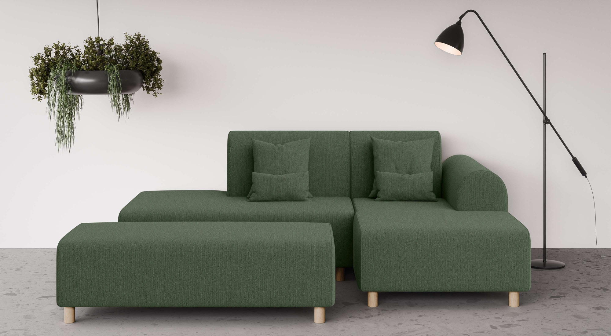 INOSIGN Ecksofa »Suyala«, L-Form mit Hocker günstig online kaufen