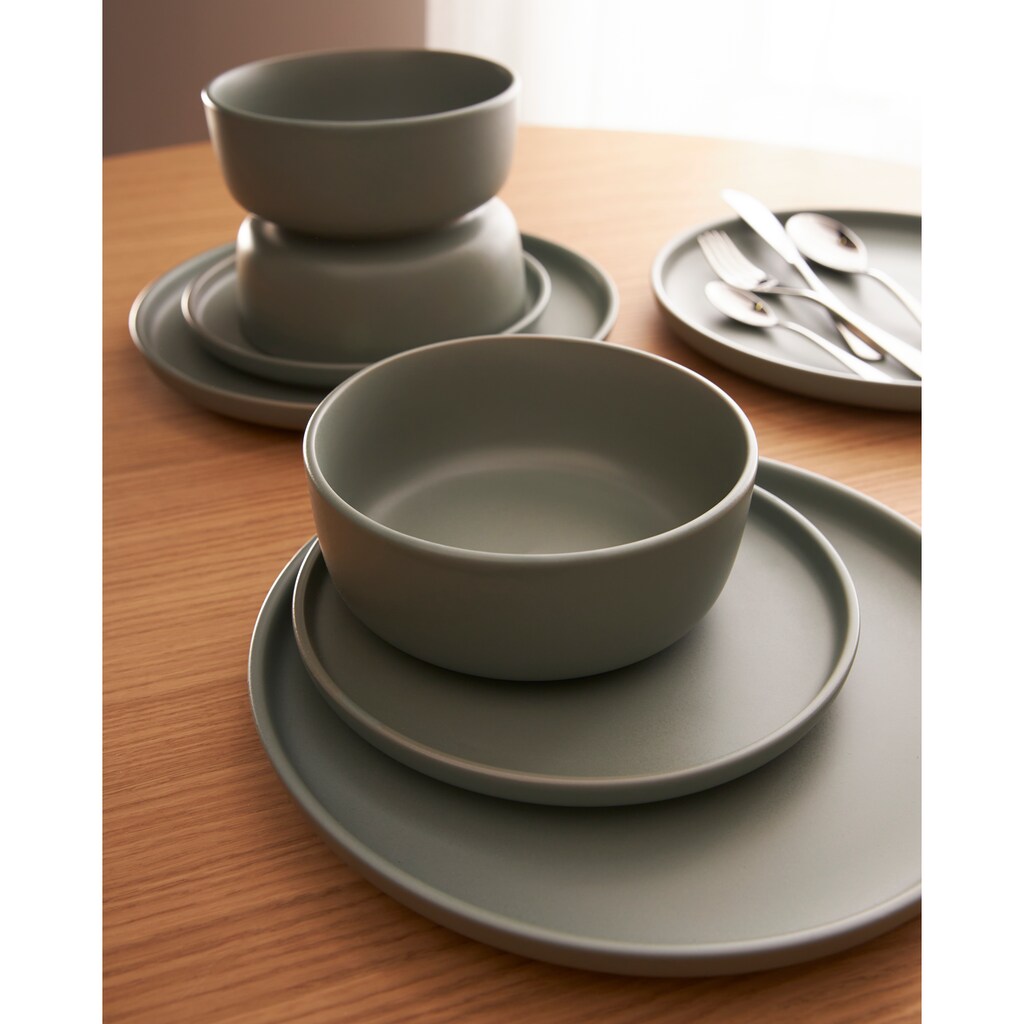 LeGer Home by Lena Gercke Tafelservice »Geschirr-Set, Service Belli«, (Set, 12 tlg.), runde Form, Scandi Style, 12 Teile, für 4 Personen