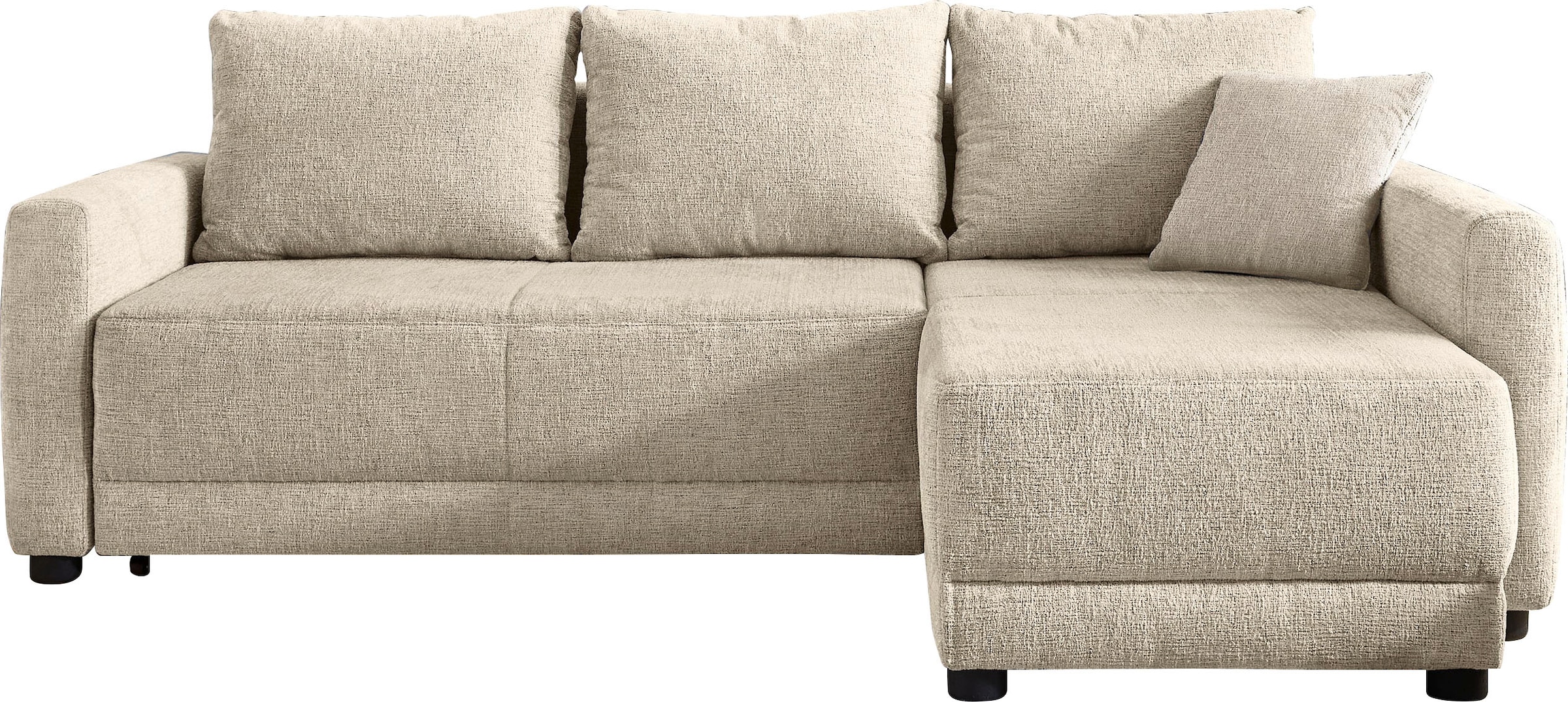 Jockenhöfer Gruppe Ecksofa »Venezia L-Form, B: 234 cm« mit Bettfunktion, Bettkasten & Zierkissen