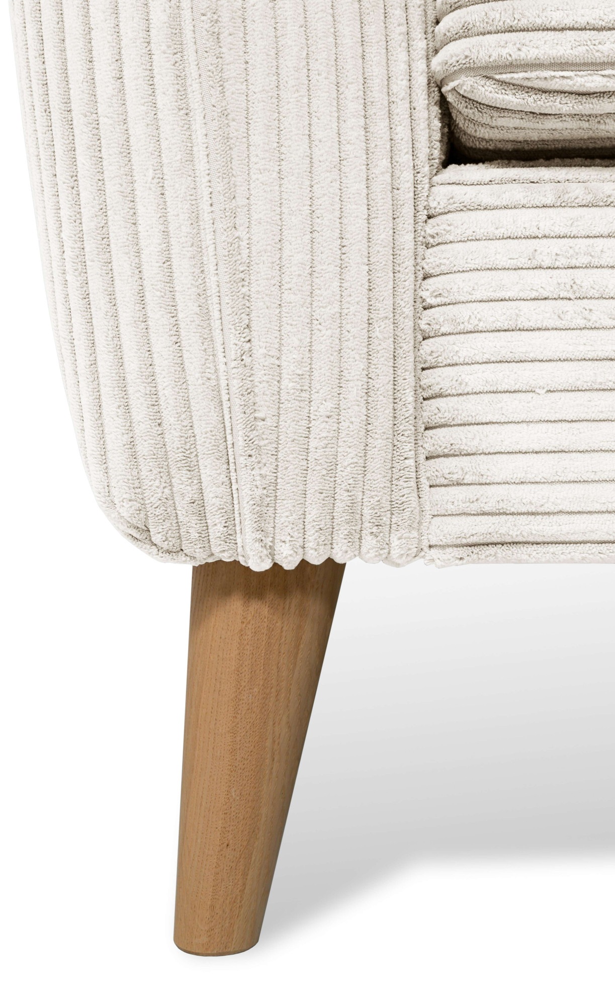 Home affaire Ecksofa »MARSEILLE 278/202 cm, L-Form, Ottom. rechts/links, verschiedene Bezüge«, Massivholzbeine Eiche, Landhausstil, Wellenunterfederung