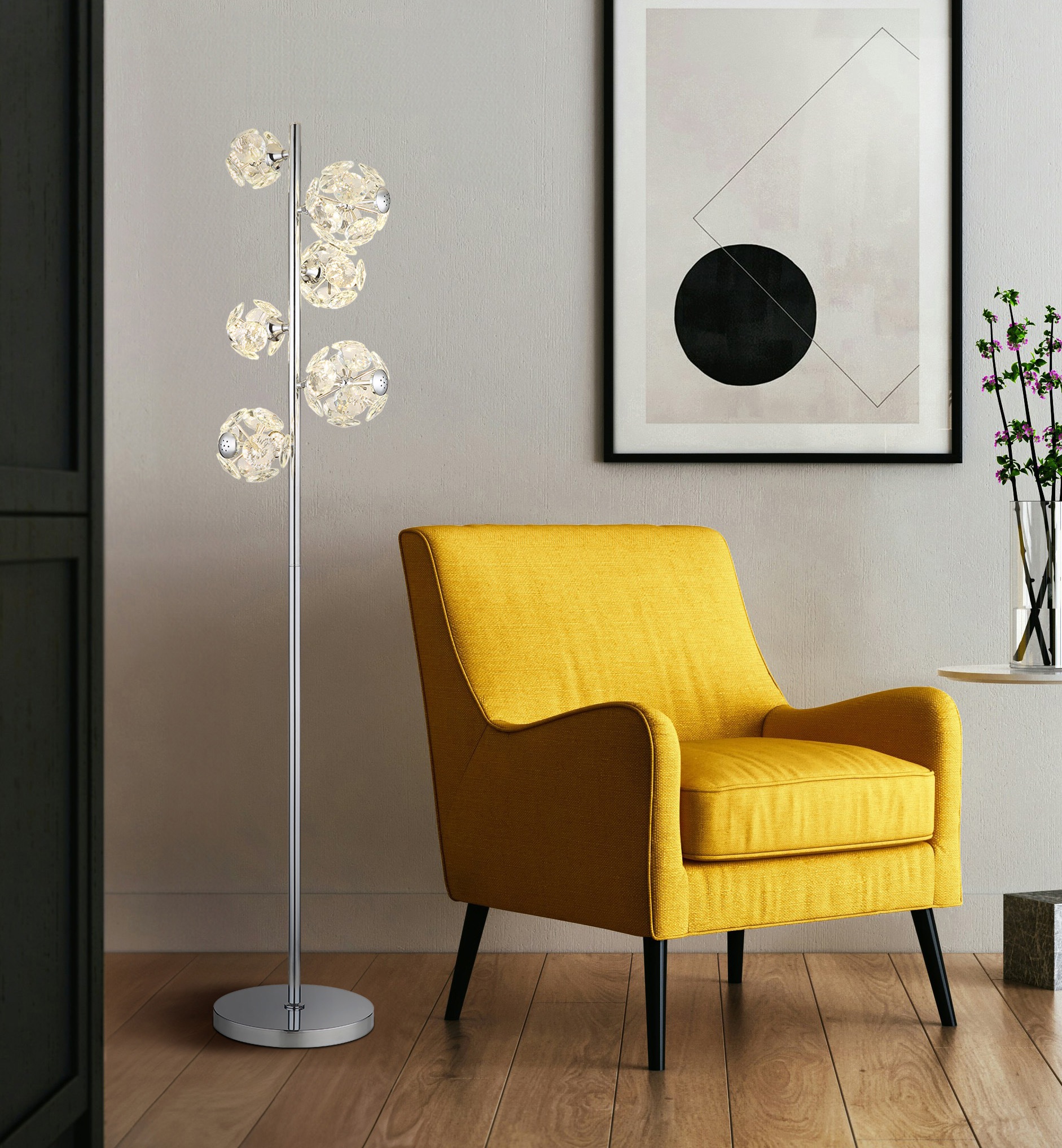 GLOBO LIGHTING LED Stehlampe »VIRINA« LED-Modul 1 Stk. Warmweiß Stehlampe/K günstig online kaufen