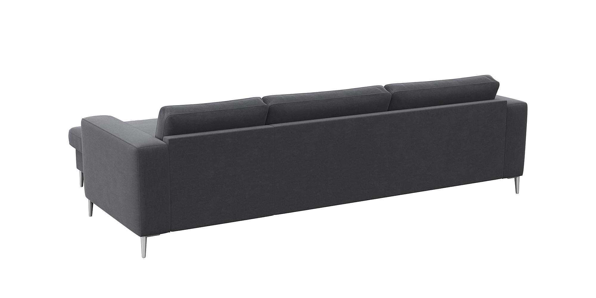 FLEXLUX Ecksofa »Fiore, super Sitzkomfort durch Kaltschaum im Sitz, L-Form«, breite Armlehnen, Füße Alu