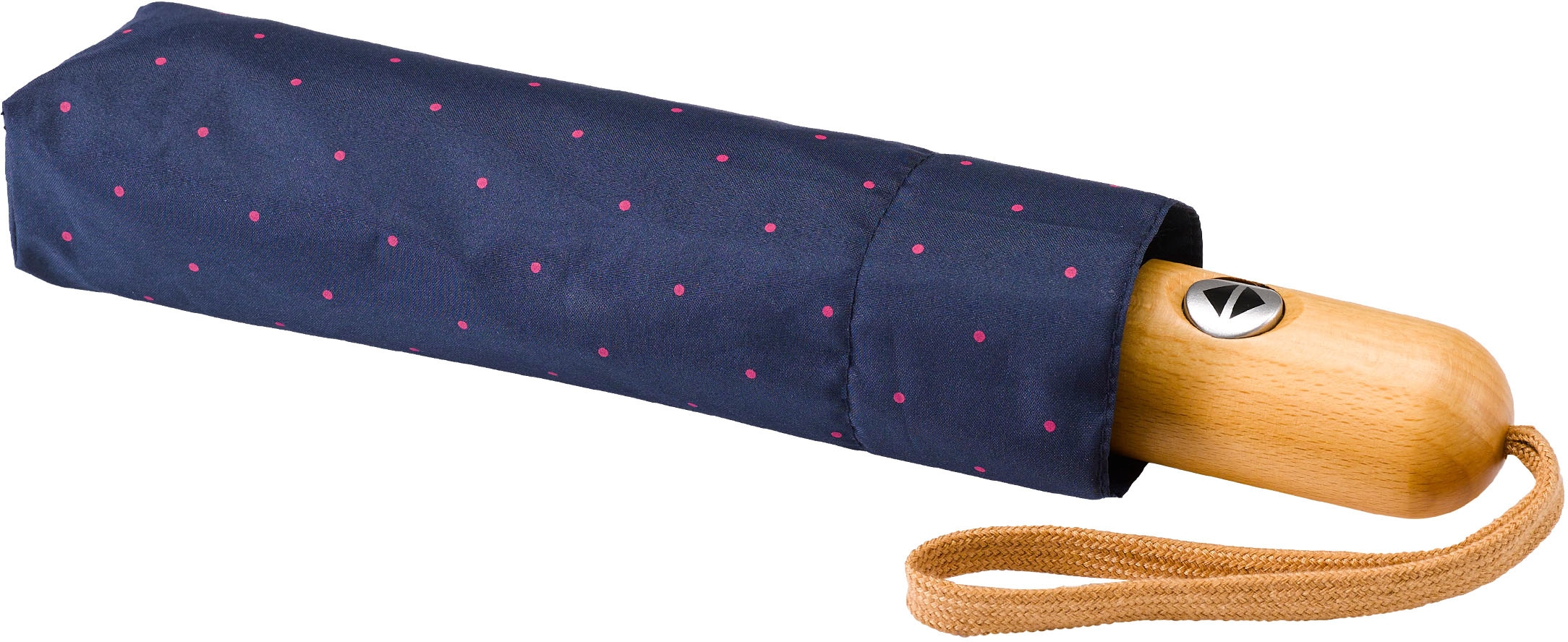 EuroSCHIRM® Taschenregenschirm »Umwelt-Taschenschirm, marine, Punkte pink«  kaufen