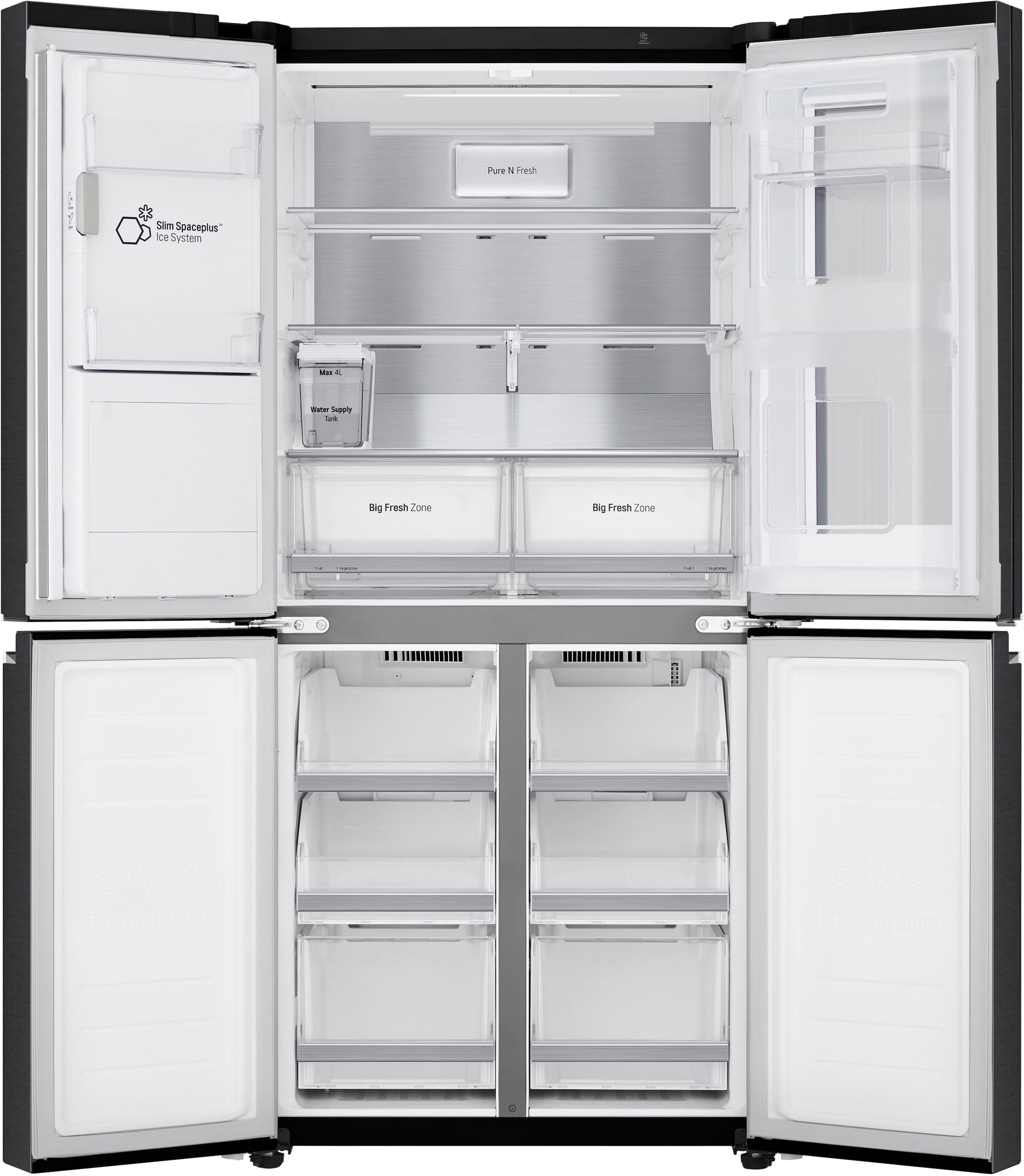 LG Multi Door »GMX844MCBF«, InstaView™