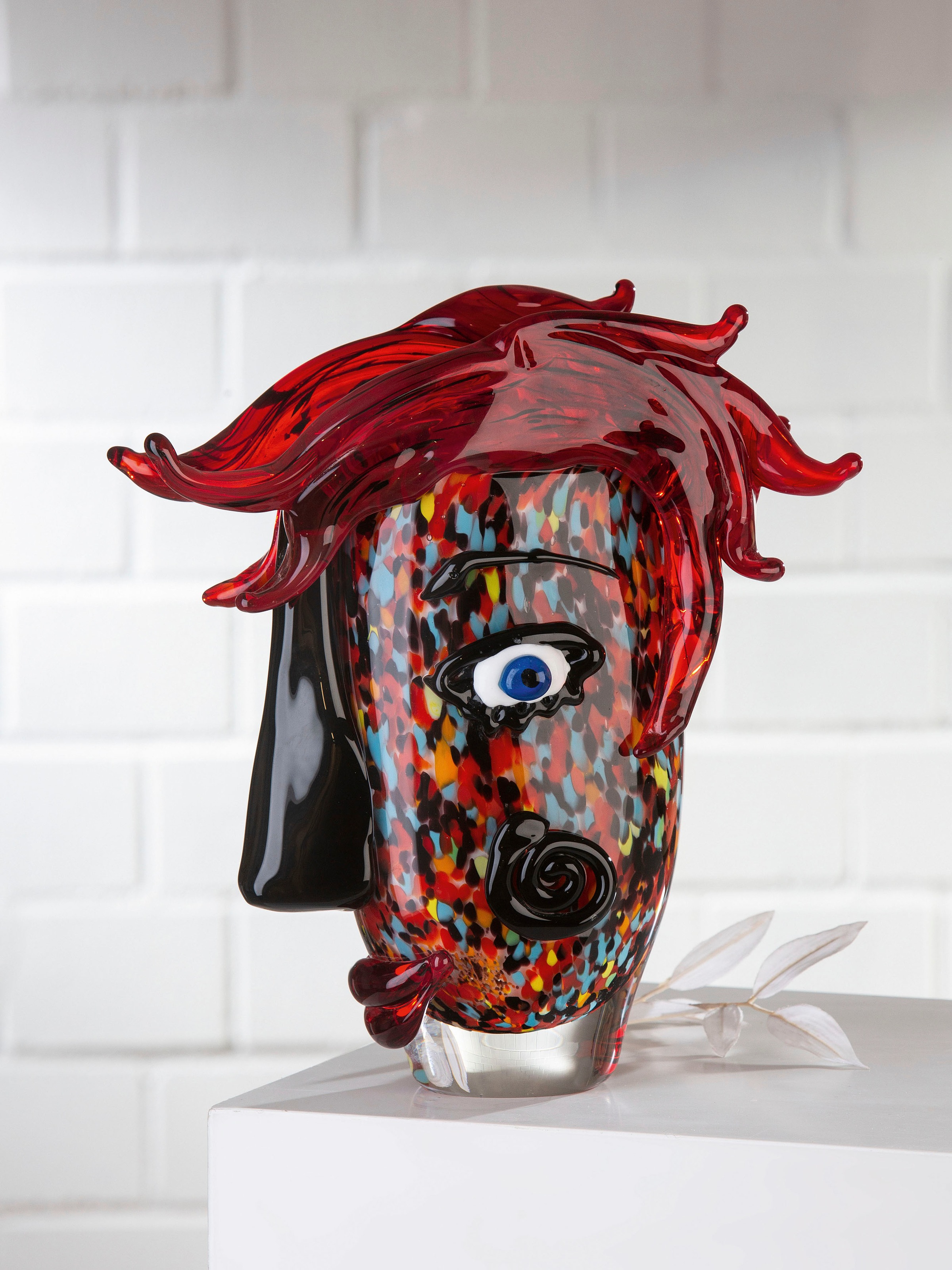 Casablanca by Gilde Tischvase »Confuso« dekorative Vase aus Glas, Blumenvas günstig online kaufen