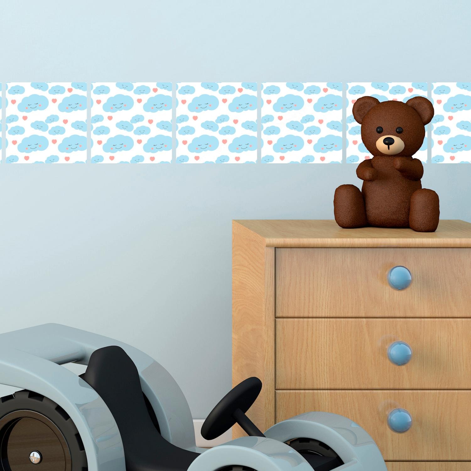 queence Fliesenaufkleber »Wolken«, Stickerfliesen, selbstklebend, Sticker, 12er Set