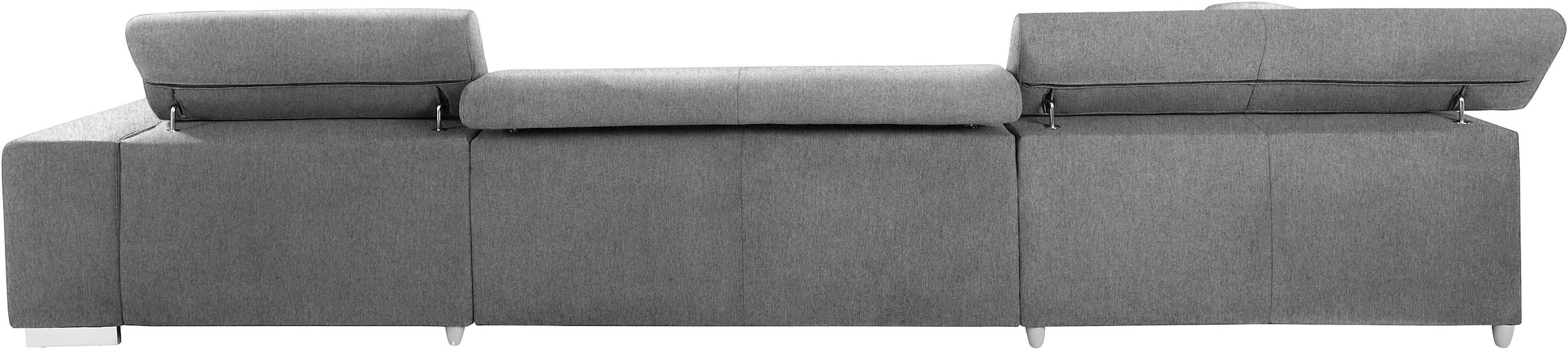 COTTA Wohnlandschaft »Orion U-Form«, mit Kopfteilverstellung & 6 Nierenkissen