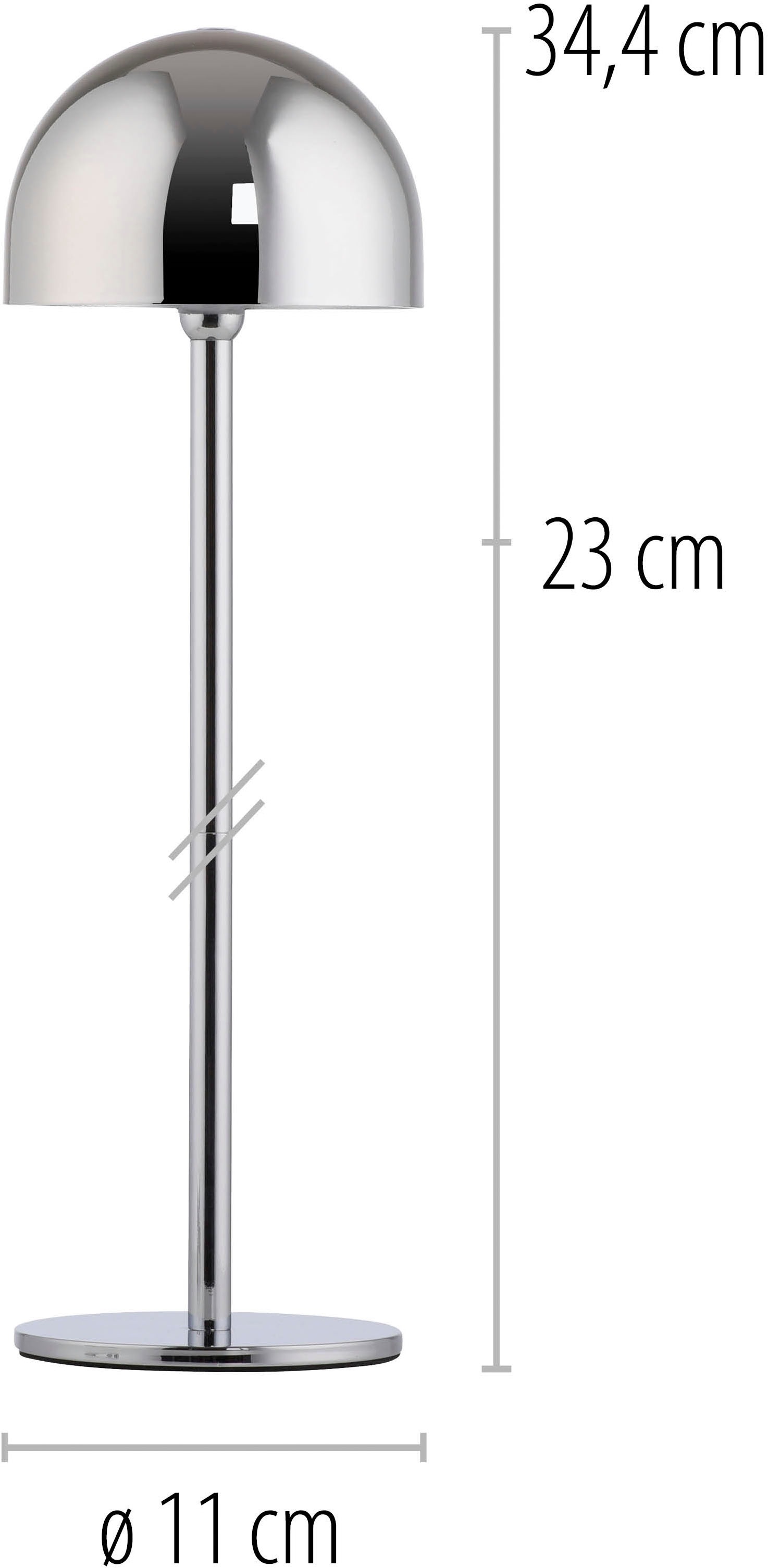 my home Tischleuchte »Akku Tischleuchte Hesper Indoor Outdoor, magnetischer Flaschenaufsatz«, 1 flammig, Leuchtmittel LED-Board | LED fest integriert, Pilzlampe Flaschenaufsatz, Regulierung der Lichtstärke, Pilz, Lampe