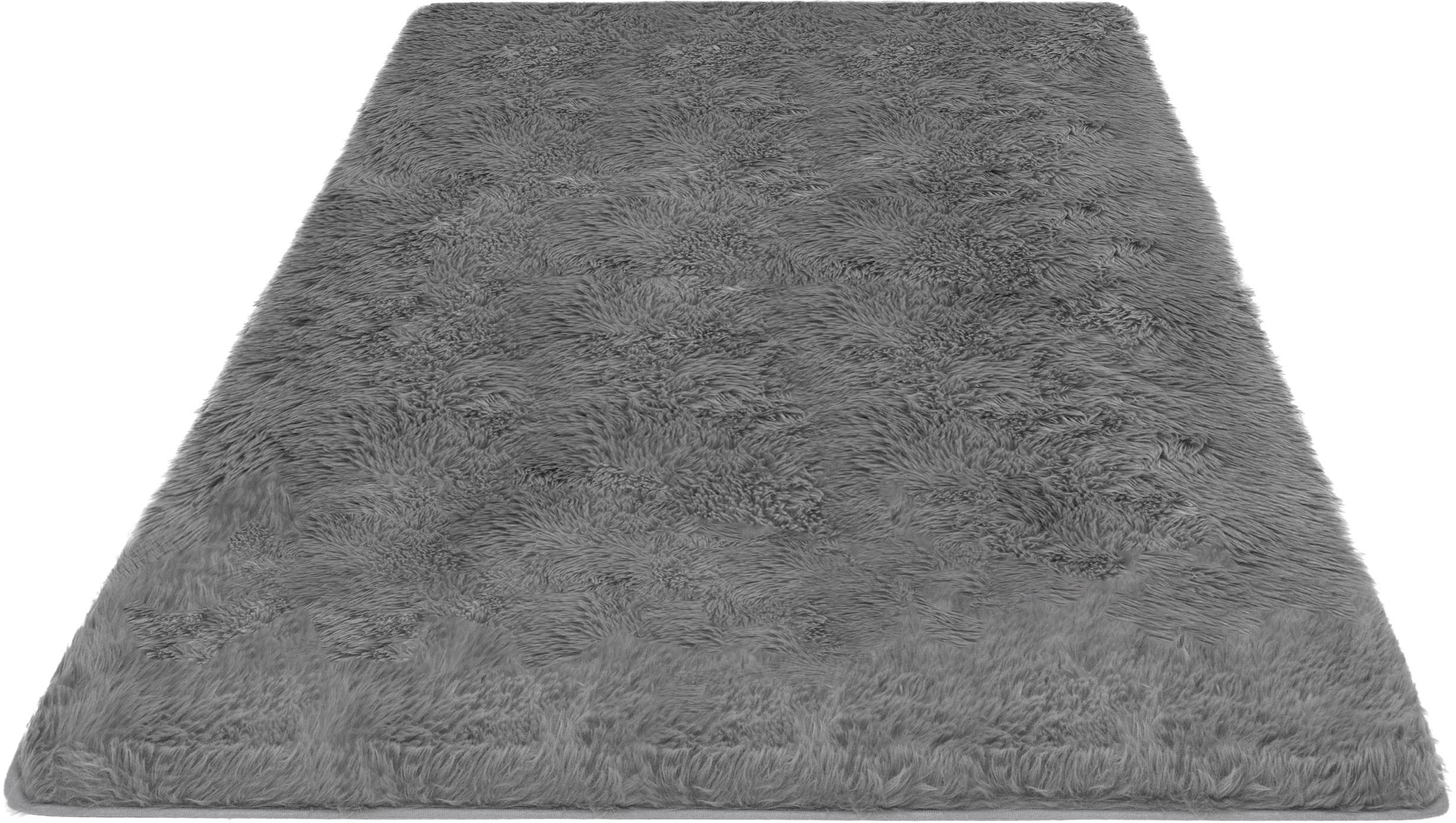 my home Hochflor-Teppich »Silky, besonders weich und kuschelig, sehr dichte Qualität«, rechteckig, 33 mm Höhe, rutschhemmend beschichtet, waschbar, uni, Wohnzimmer, Schlafzimmer