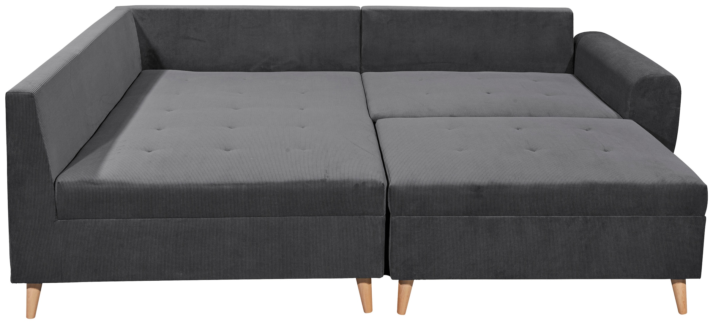 ED EXCITING DESIGN Ecksofa »Calanda L-Form«, mit Hocker & 3 Zierkissen
