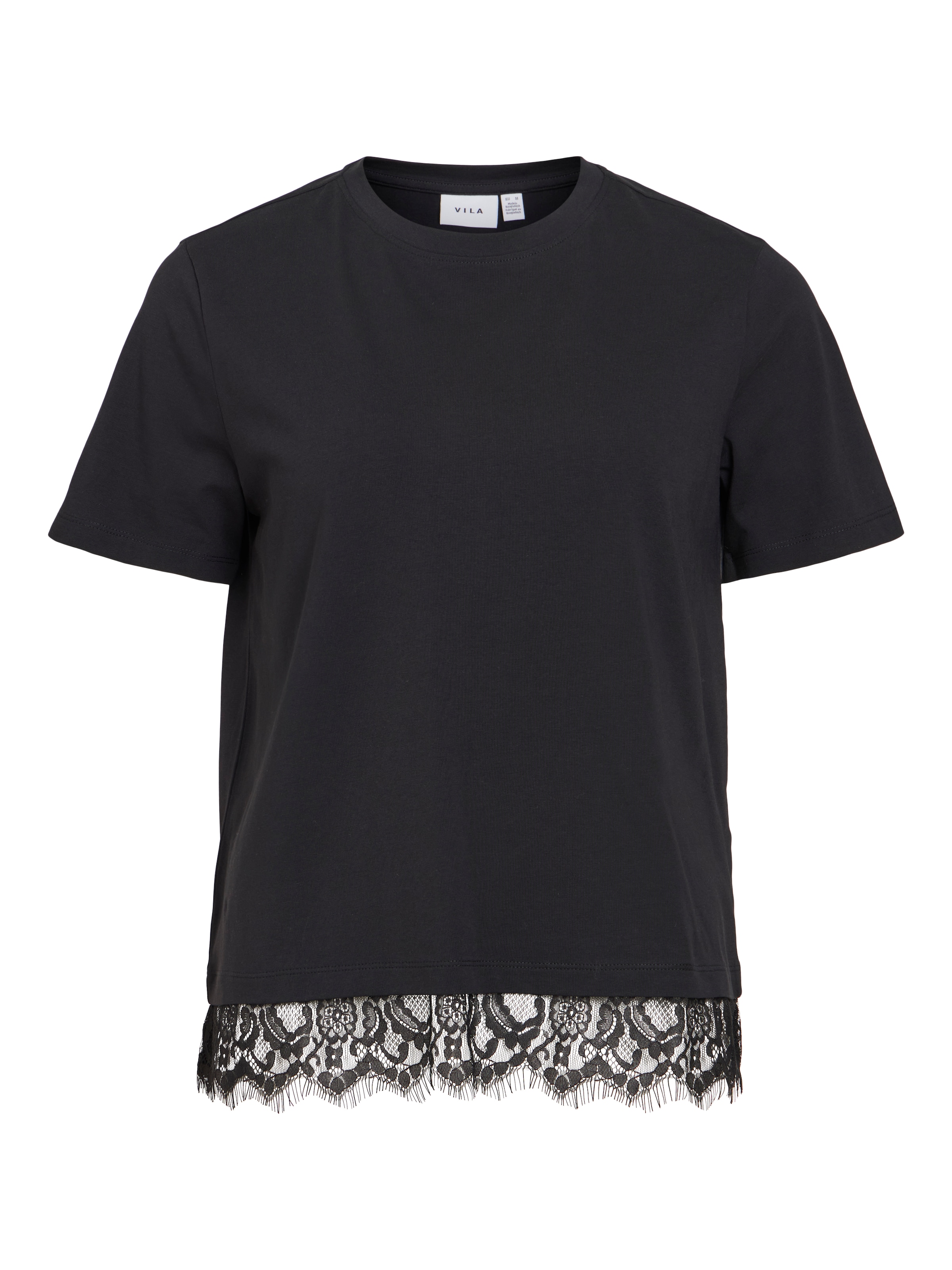 Vila Spitzenshirt »VINORA S/S LACE T-SHIRT - NOOS« Baumwollmischung, regular fit, mit Spitze