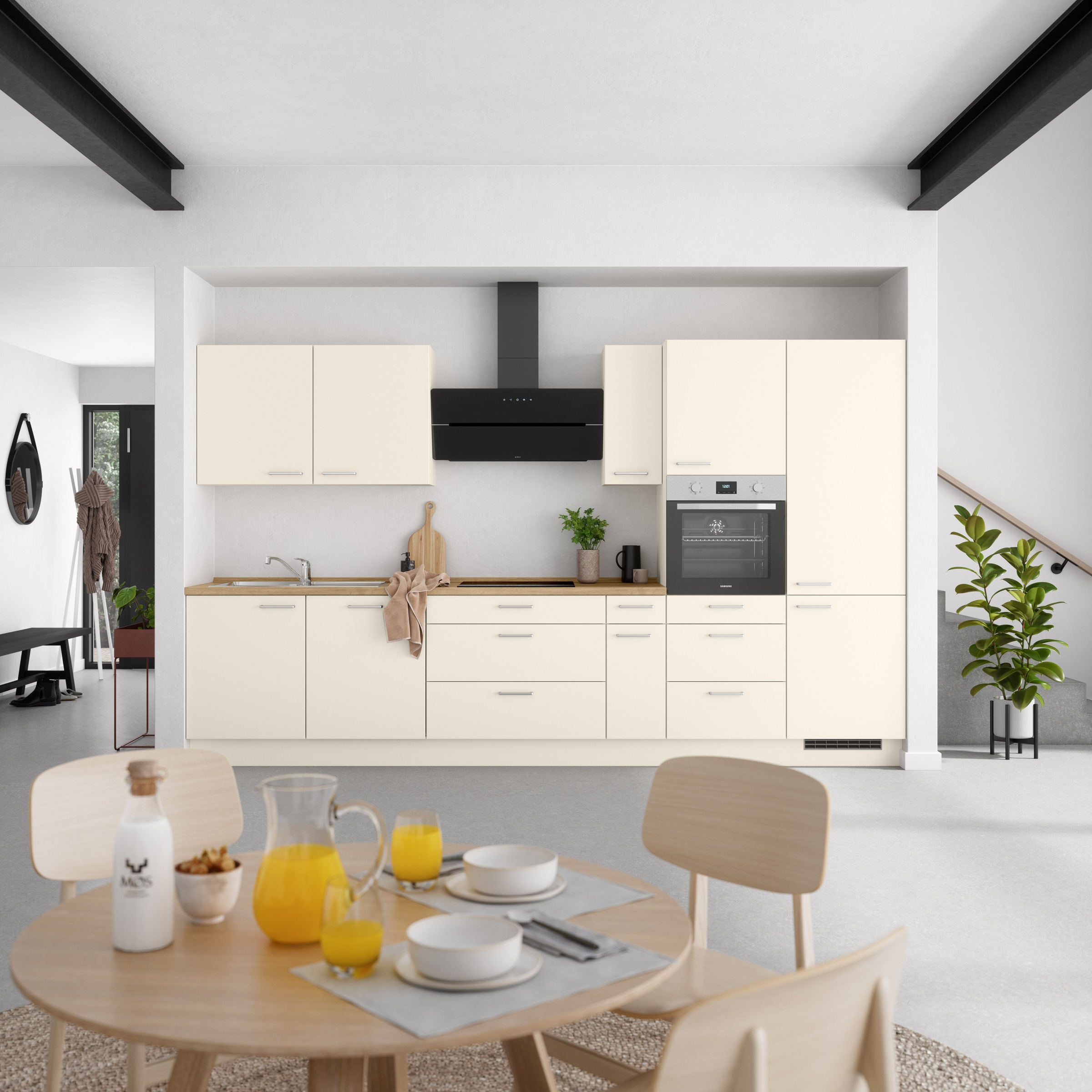 nobilia® Küchenzeile »"Touch II"«, vormontiert, Ausrichtung wählbar, Breite 360 cm, wahlw. mit E-Geräten