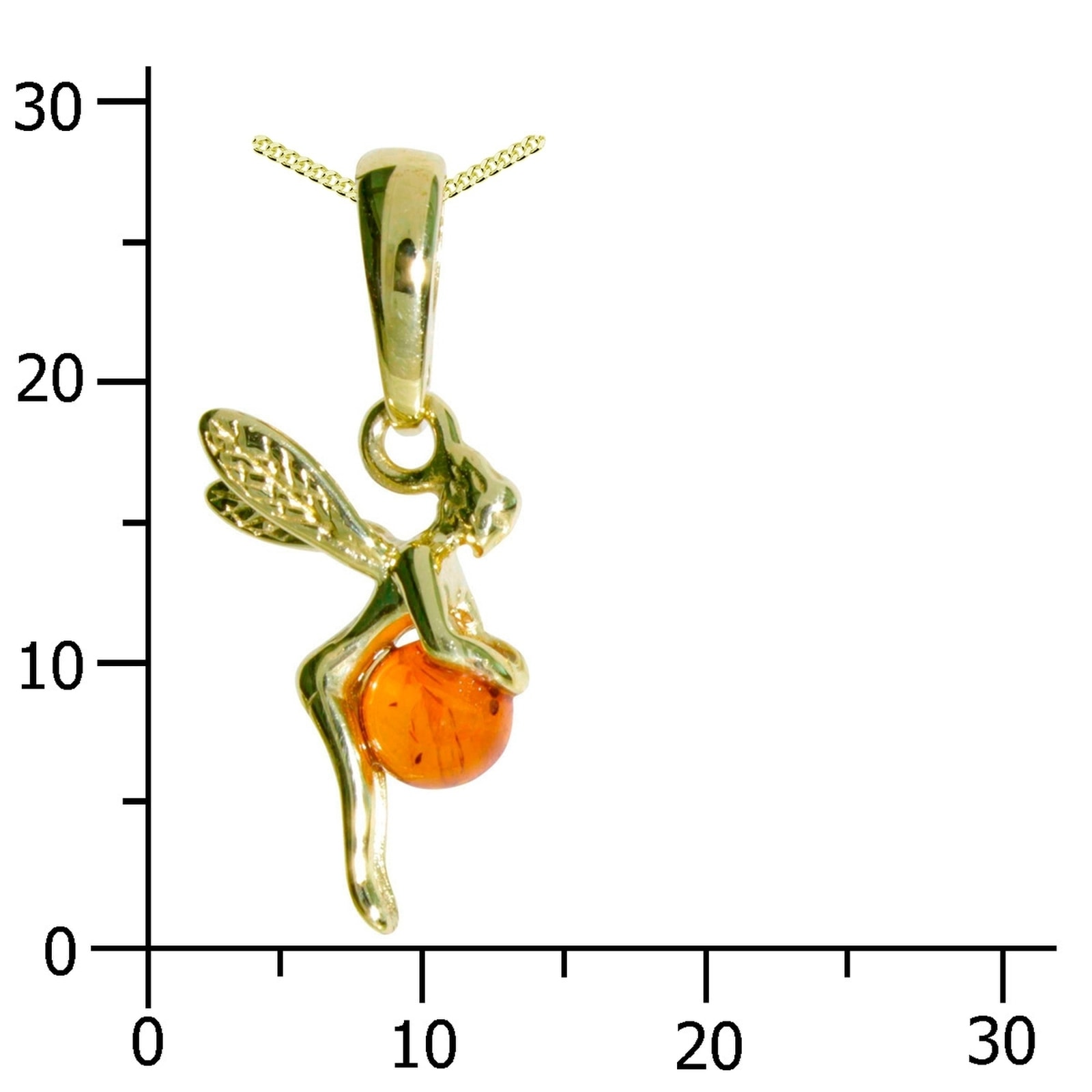 OSTSEE-SCHMUCK Kette mit Anhänger »Ostsee-Schmuck Kette mit Anhänger Elfe Kette mit Anhänger Elfe«, (2 tlg.)