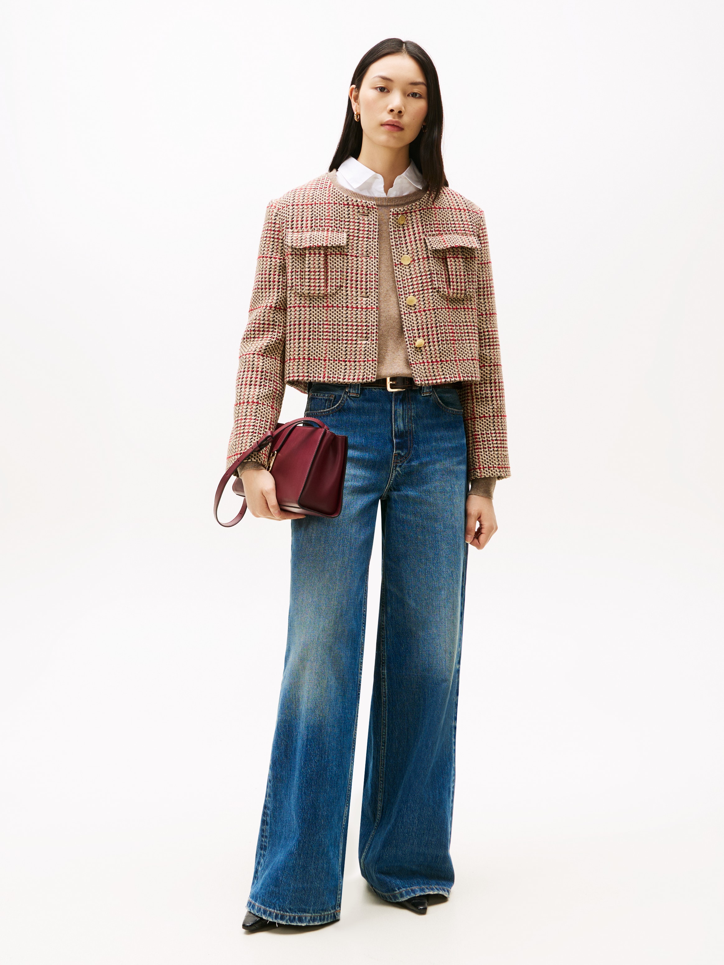 Tommy Hilfiger Kurzblazer »TWEED LADY JACKET«, mit Wolle