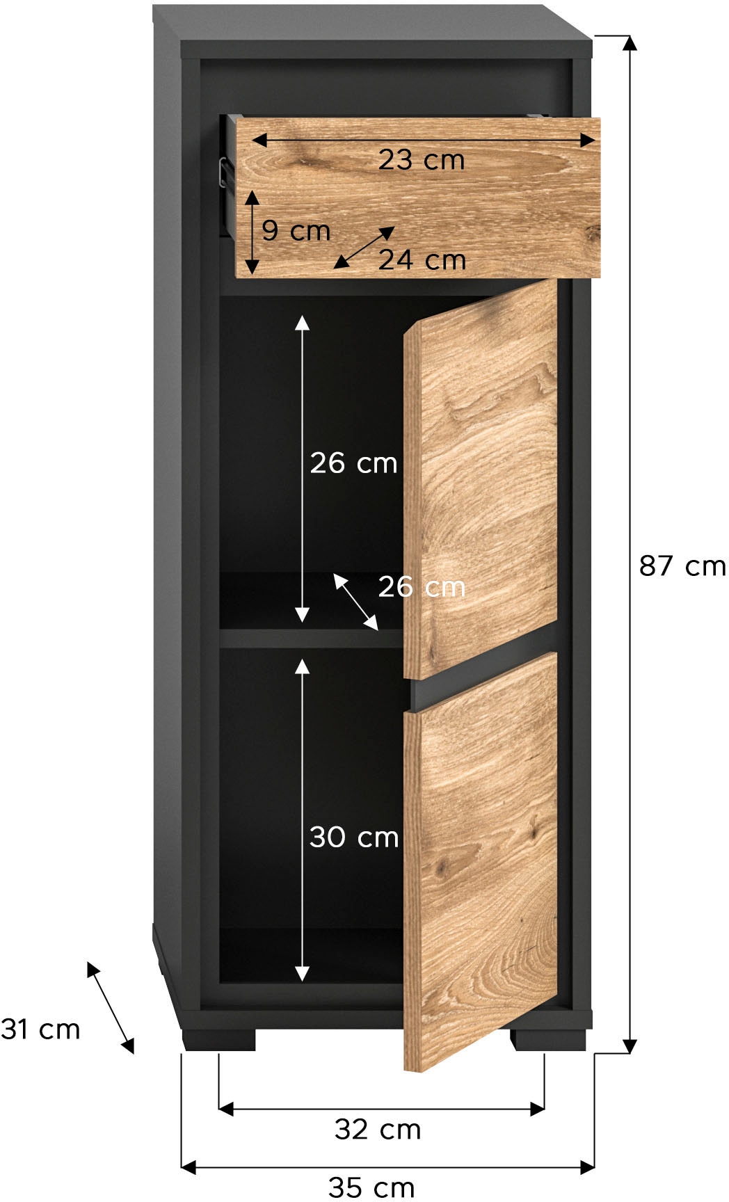 welltime Badmöbel-Set »Jaru«, St.), im Spiegelschrank, Hängeschrank, Waschbeckenunterschrank, (Set, 4 Unterschrank bestellen Online-Shop