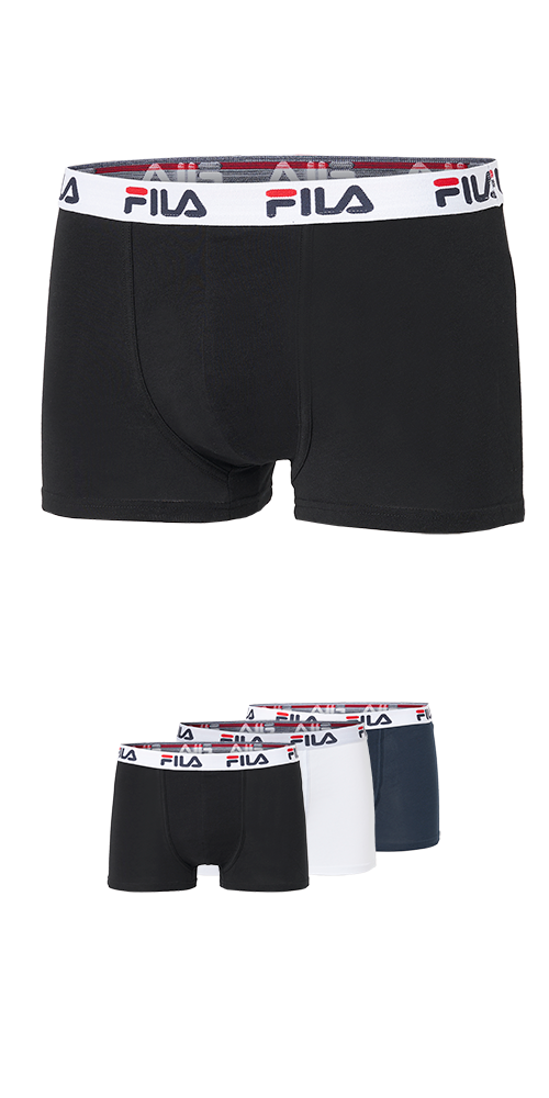 FILA Boxer »JUNIOR BOY BOXER SHORTS« 3er Pack, für KIDS BLACK WHITE NAVY 134/140 134/140 Kinderunterhose von Fila