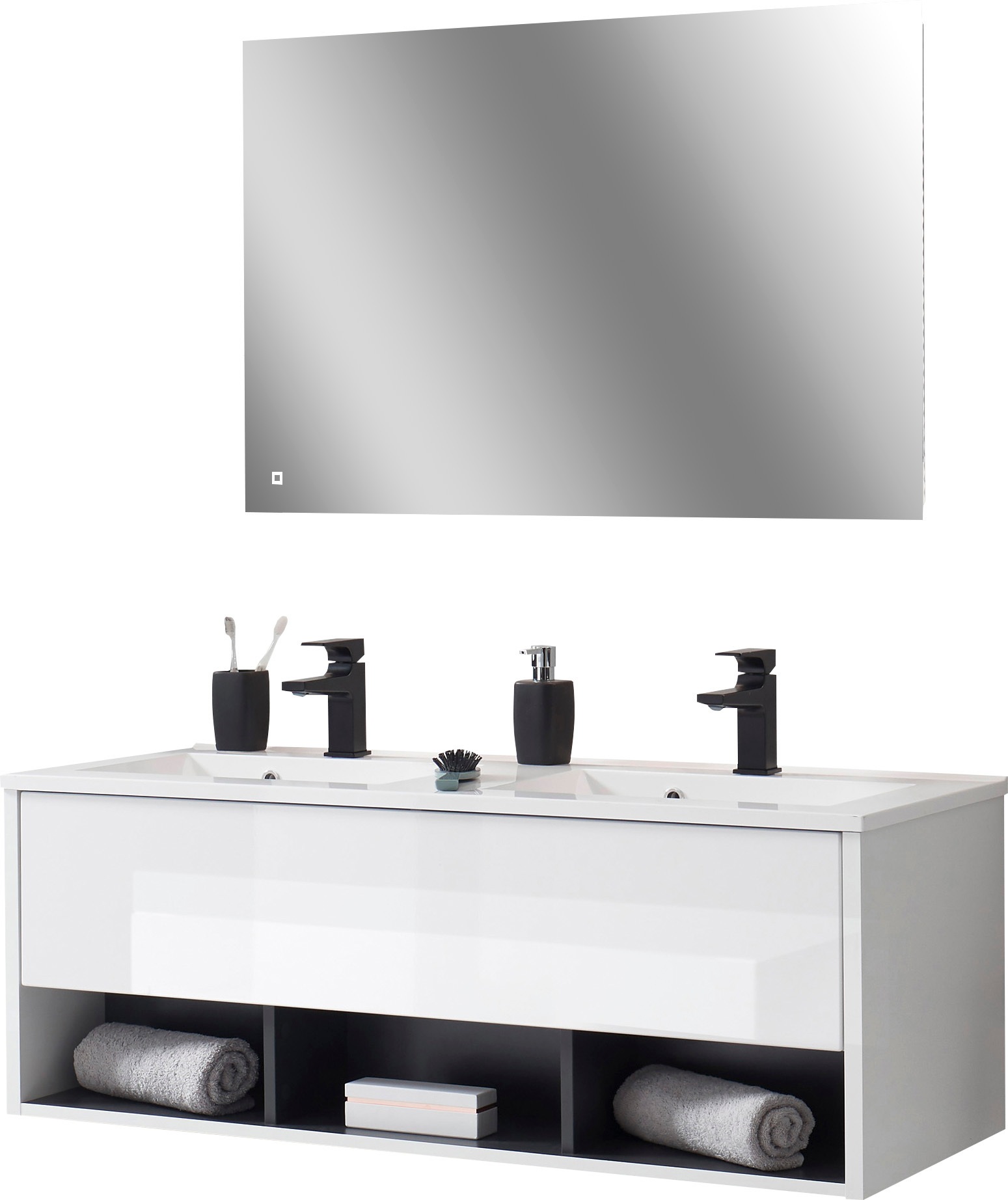 PLACES OF STYLE Badmöbel-Set »Studio Line, Bad im modernen Design, 2-teilig günstig online kaufen