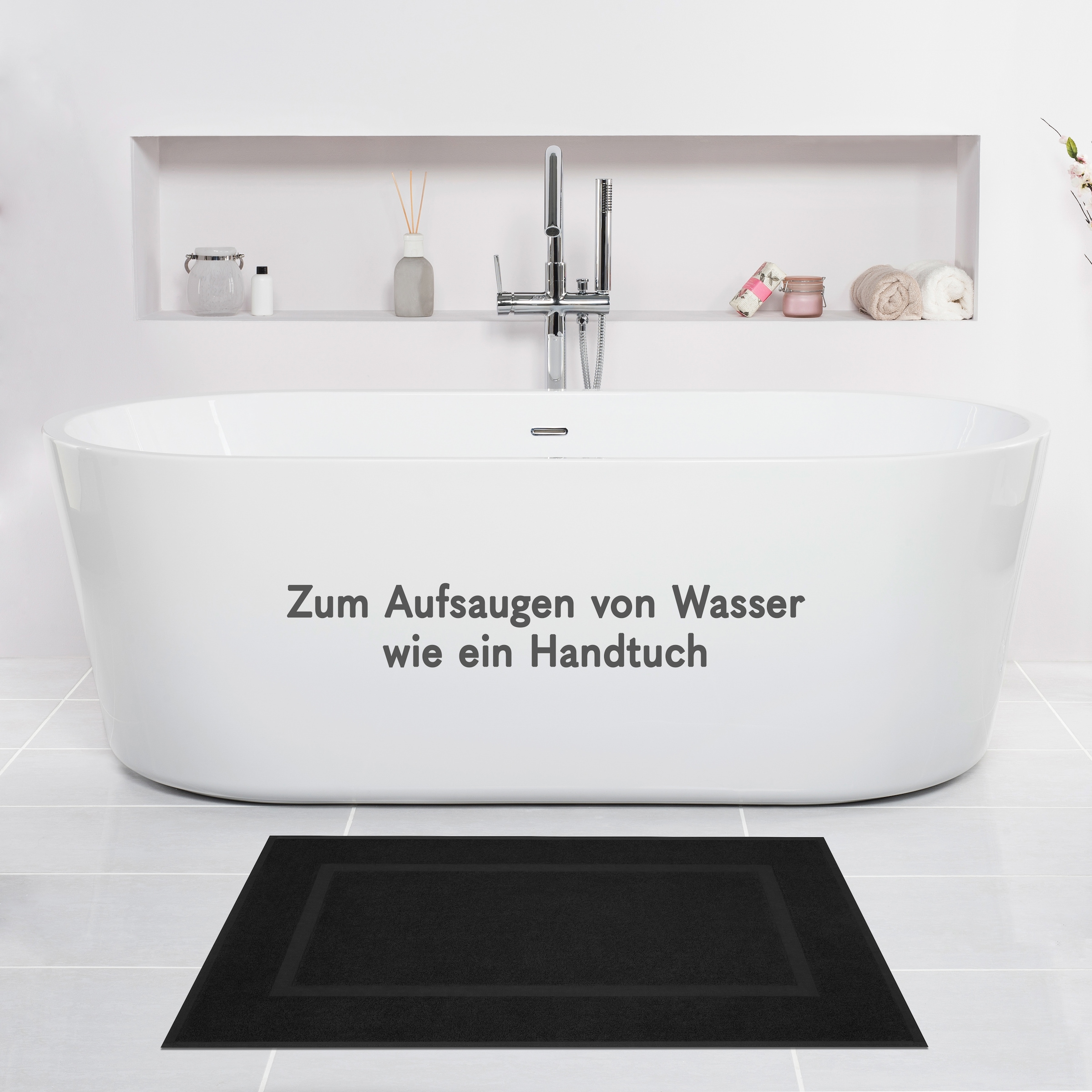 HAMMETEX Badematte »Hotelmatte, Duschvorleger«, rutschhemmend beschichtet, beidseitig nutzbar, 2-teiliges Set, einfarbig, 100% Baumwolle