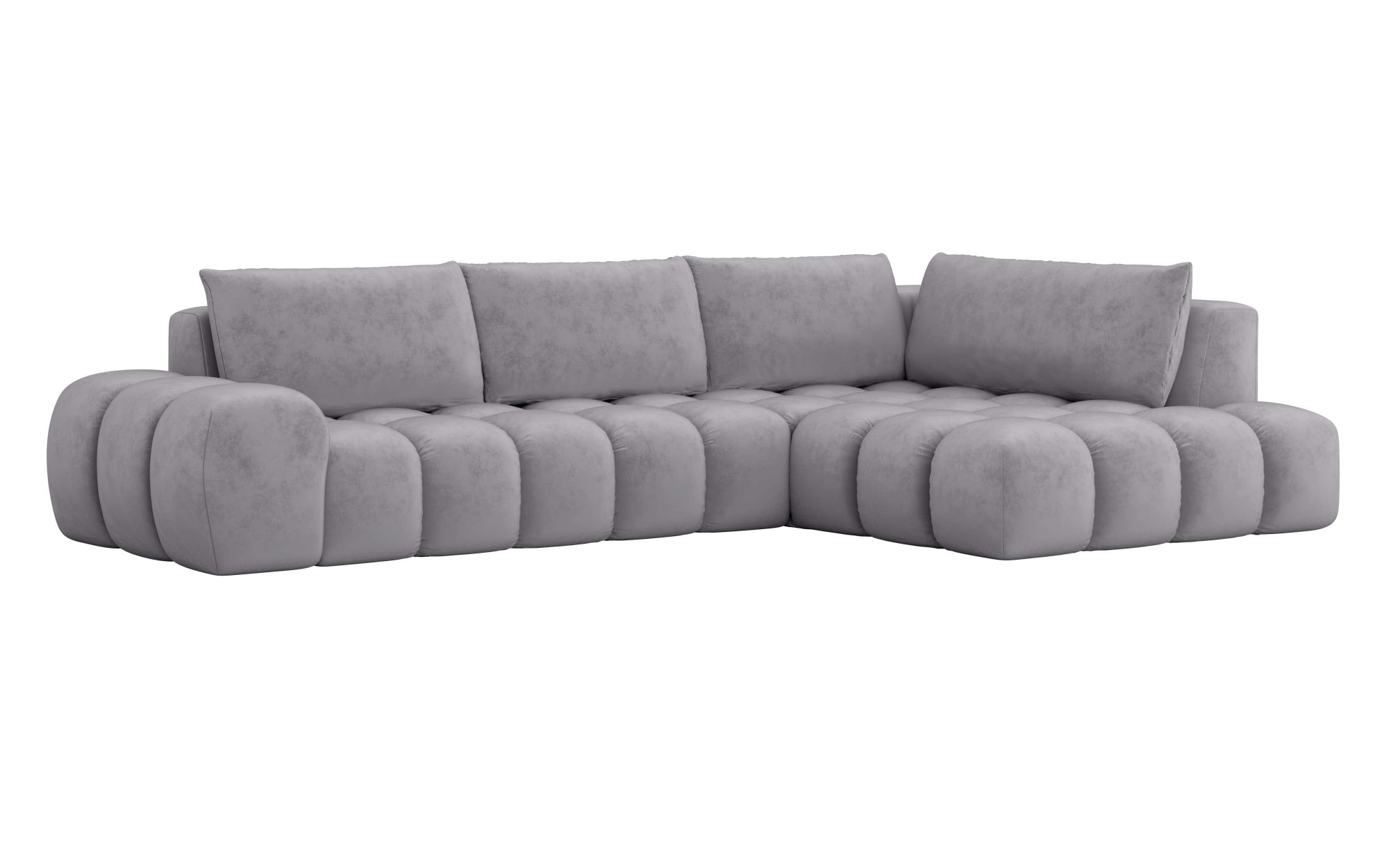 INOSIGN Ecksofa »AZITA klein, L-Form, elegant und bequem Designsofa«, lose Rückenkissen, traumhafte Steppung, Maße B/T/H: 296/176,5/89 cm